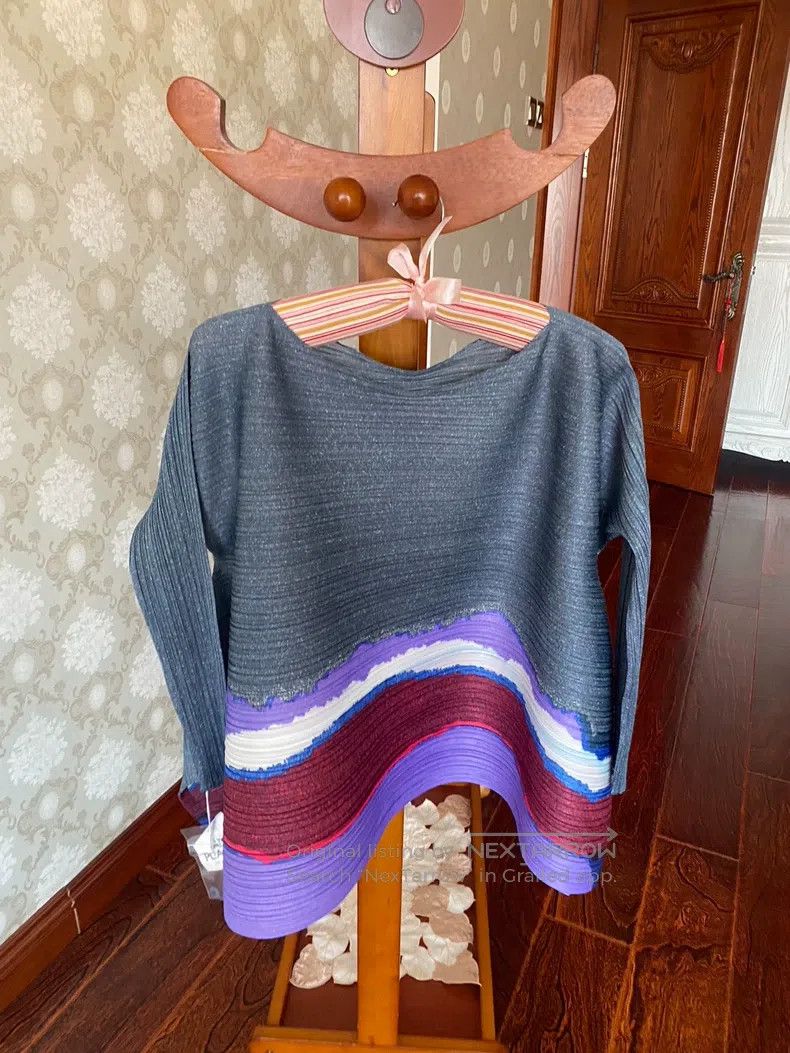 Issey Miyake Issey Miyake size:one size Color-Block Long Sleeve Top Size XXS / US 00 / IT 34 - 1 Thumbnail