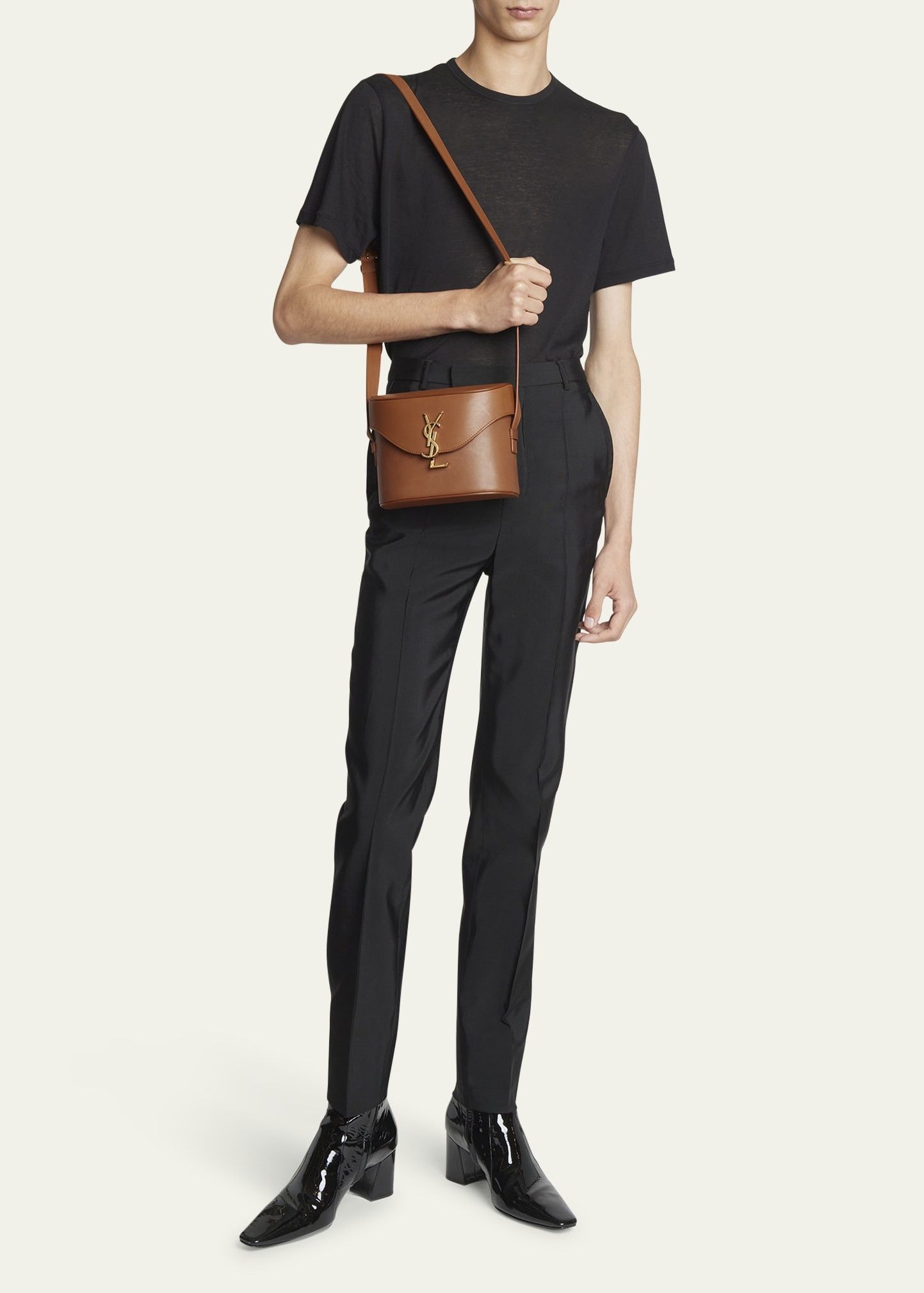 Saint Laurent Paris o1b1hav110425 Dup Size: OS / June Box Leather Crossbody Bag Size ONE SIZE - 5 Thumbnail