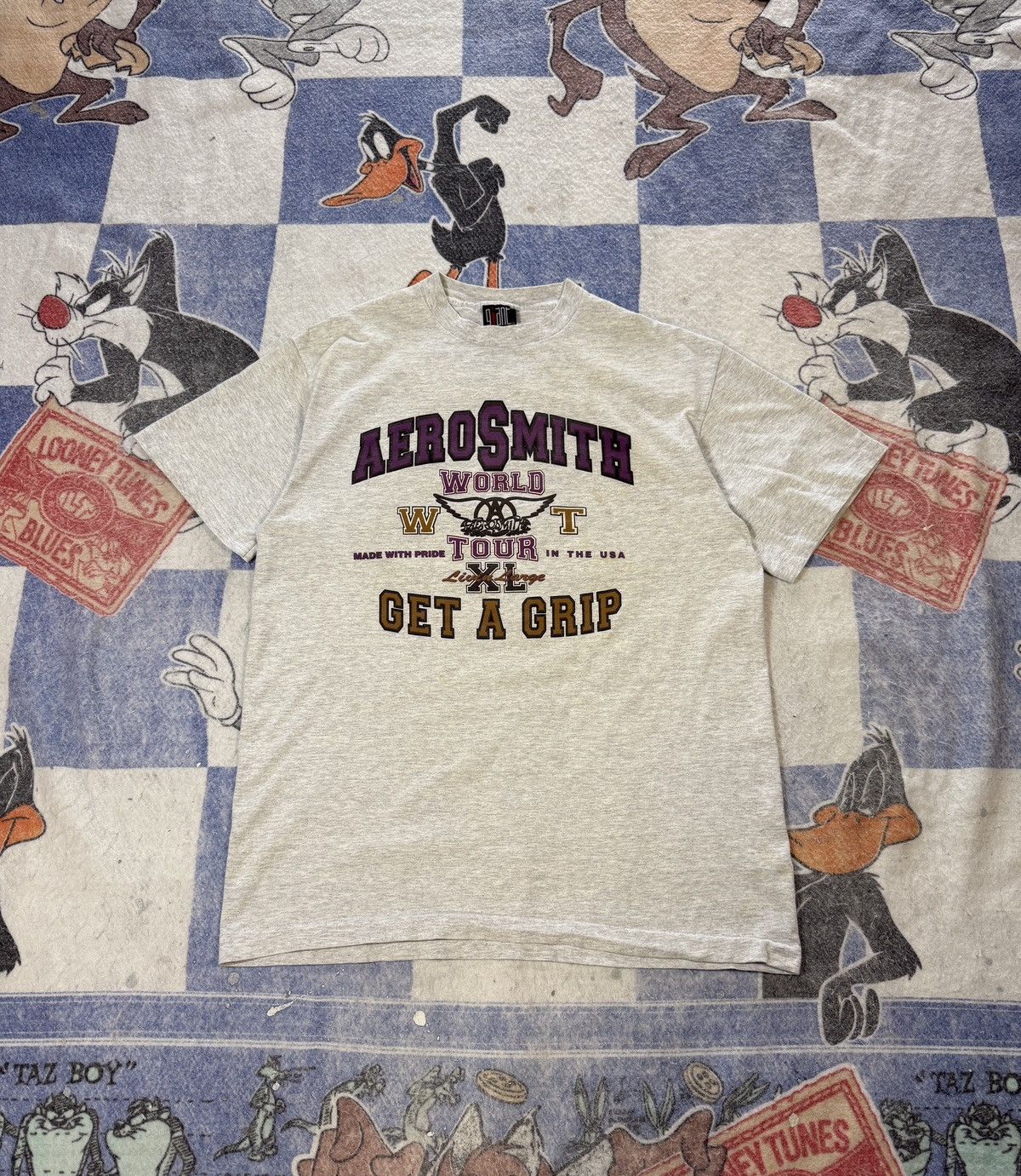 Giant Vintage aerosmith get a grip tour tee Size US XL / EU 56 / 4 - 1 Thumbnail