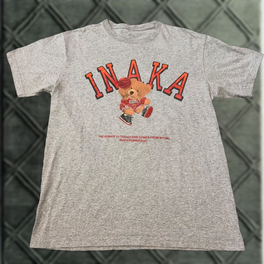 Vintage Inaka Power Basketball Bear Graphic Grey T-Shirt Medium Men Regular Gray Size US M / EU 48-50 / 2 - 1 Thumbnail