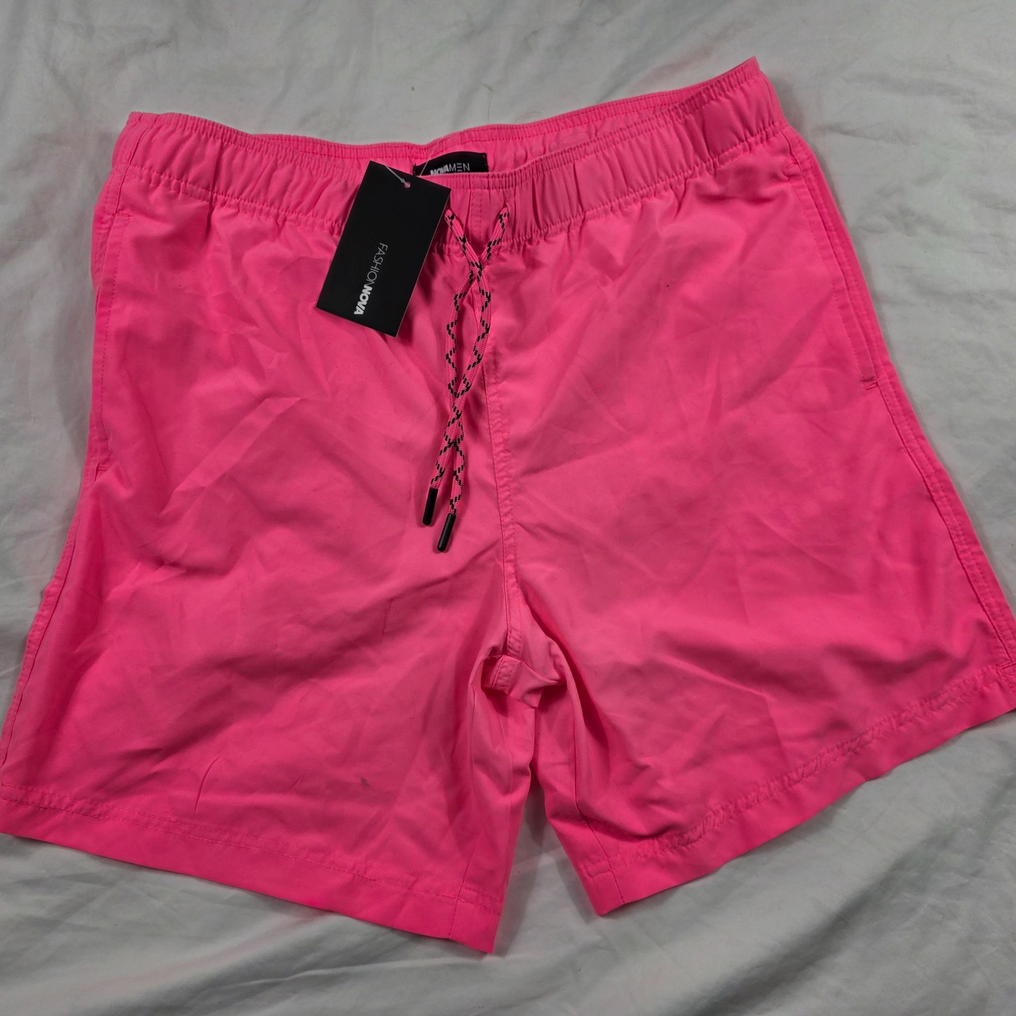 Fashion Nova Fashion Nova Montez Swim Trunk Classic Mens Medium Neon Pink Size US 40 / EU 56 - 1 Thumbnail