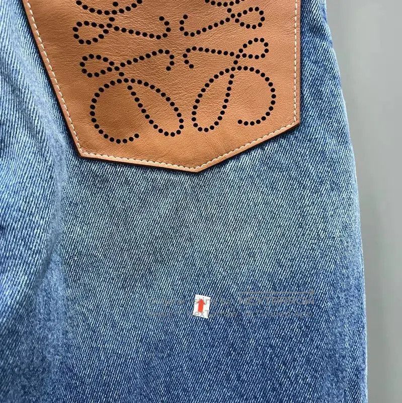 Loewe Loewe Blue Cotton Casual Pants for Women . Size 28" / US 6 / IT 42 - 3 Thumbnail