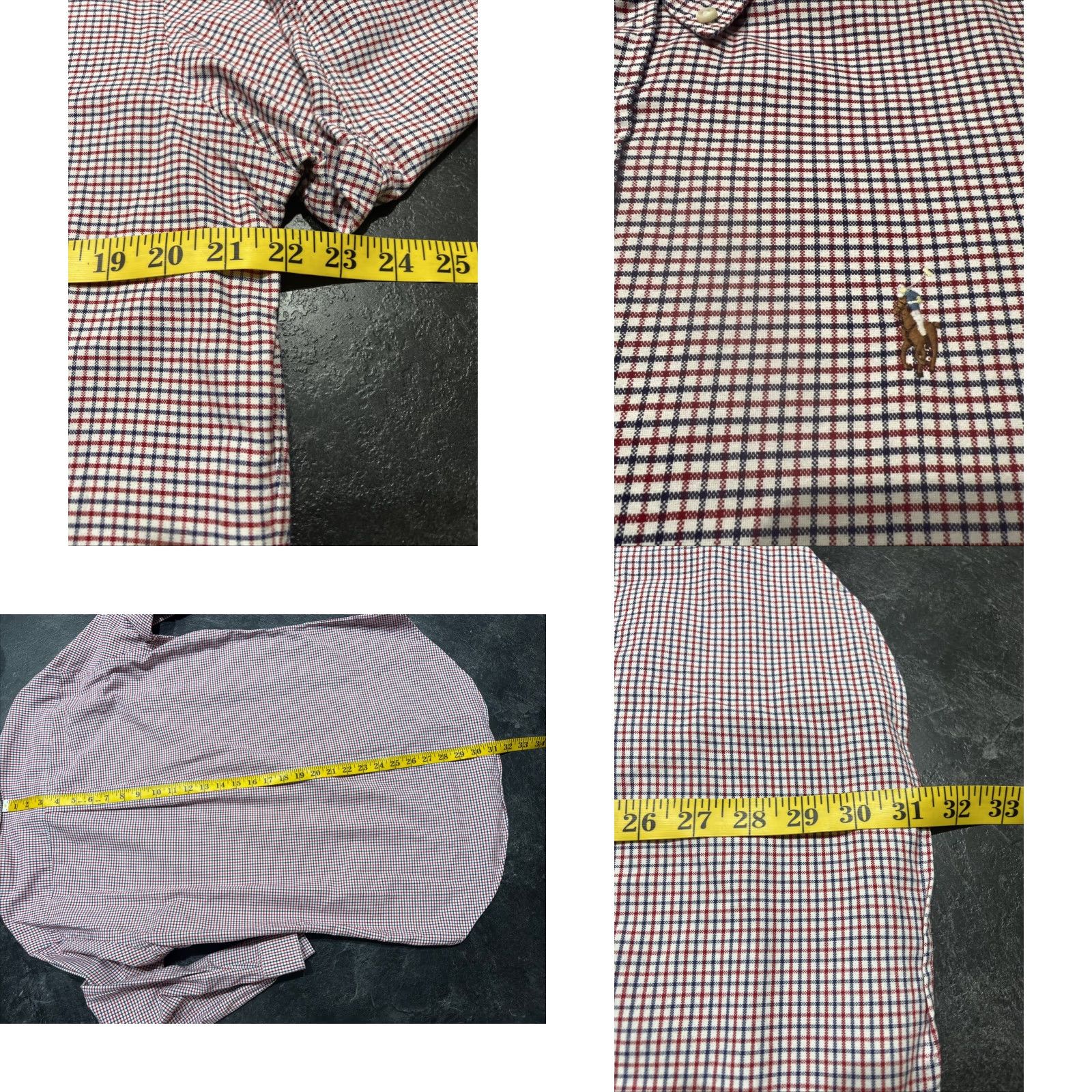 Ralph Lauren Ralph Lauren Men's Button-Up Shirt L Red Black Checks Casual Preppy Cotton Short Sleeve Size US L / EU 52-54 / 3 - 8 Thumbnail