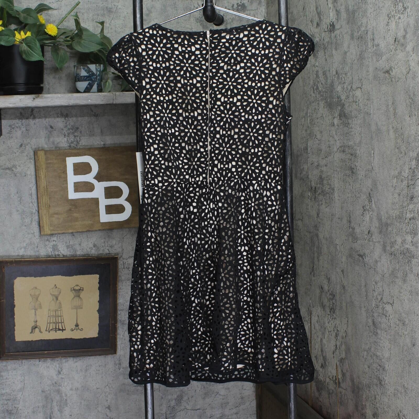 Other Nwt Emerald Sundae Cut Fit Flare Cap Sleeve Dress Black 13 Size M / US 6-8 / IT 42-44 - 2 Thumbnail