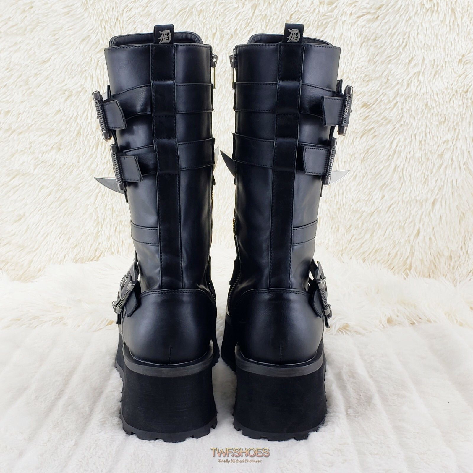 Other GraveDigger 250 Claw Spike Black Lace Up Boots Mid Calf Men Size US 9 / EU 42 - 7 Thumbnail