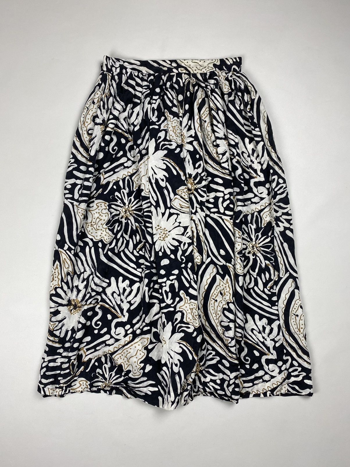 Dior × Vintage Christian Dior Coordonnes Floral Pattern Pleated Silk Skirt Size 30" / US 8 / IT 44 - 14 Thumbnail