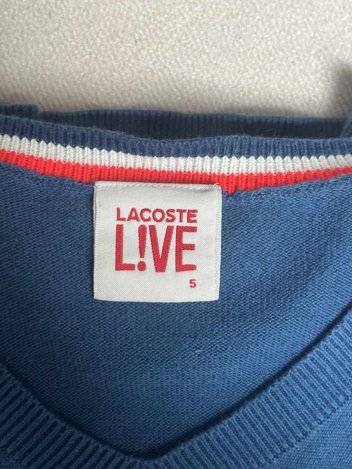 Lacoste Light blue Lacoste v-neck size L Size US L / EU 52-54 / 3 - 5 Thumbnail