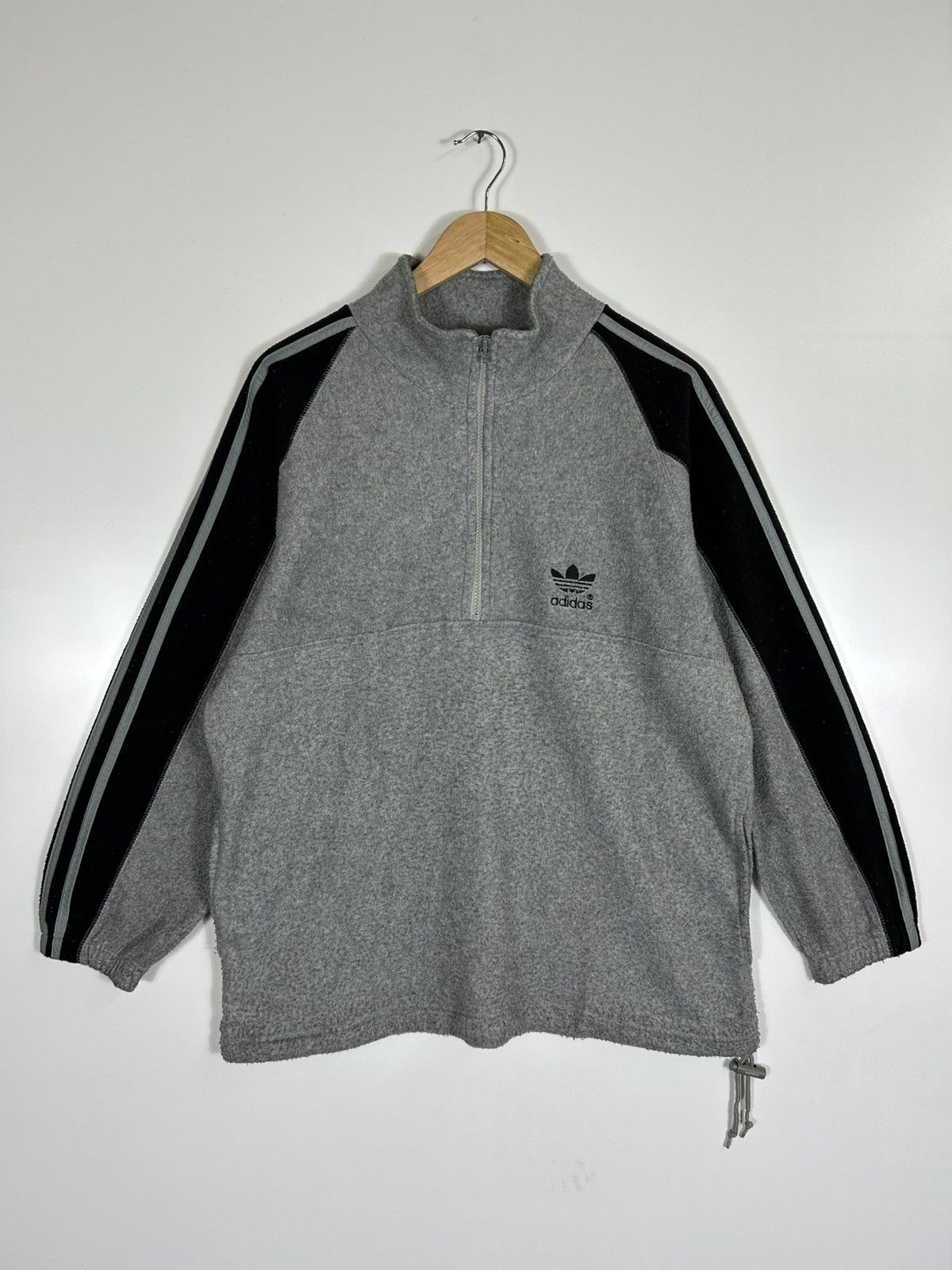 Adidas ⚡️Vintage Adidas Trefoil Half Zipper Sweatshirt Size US L / EU 52-54 / 3 - 1 Thumbnail