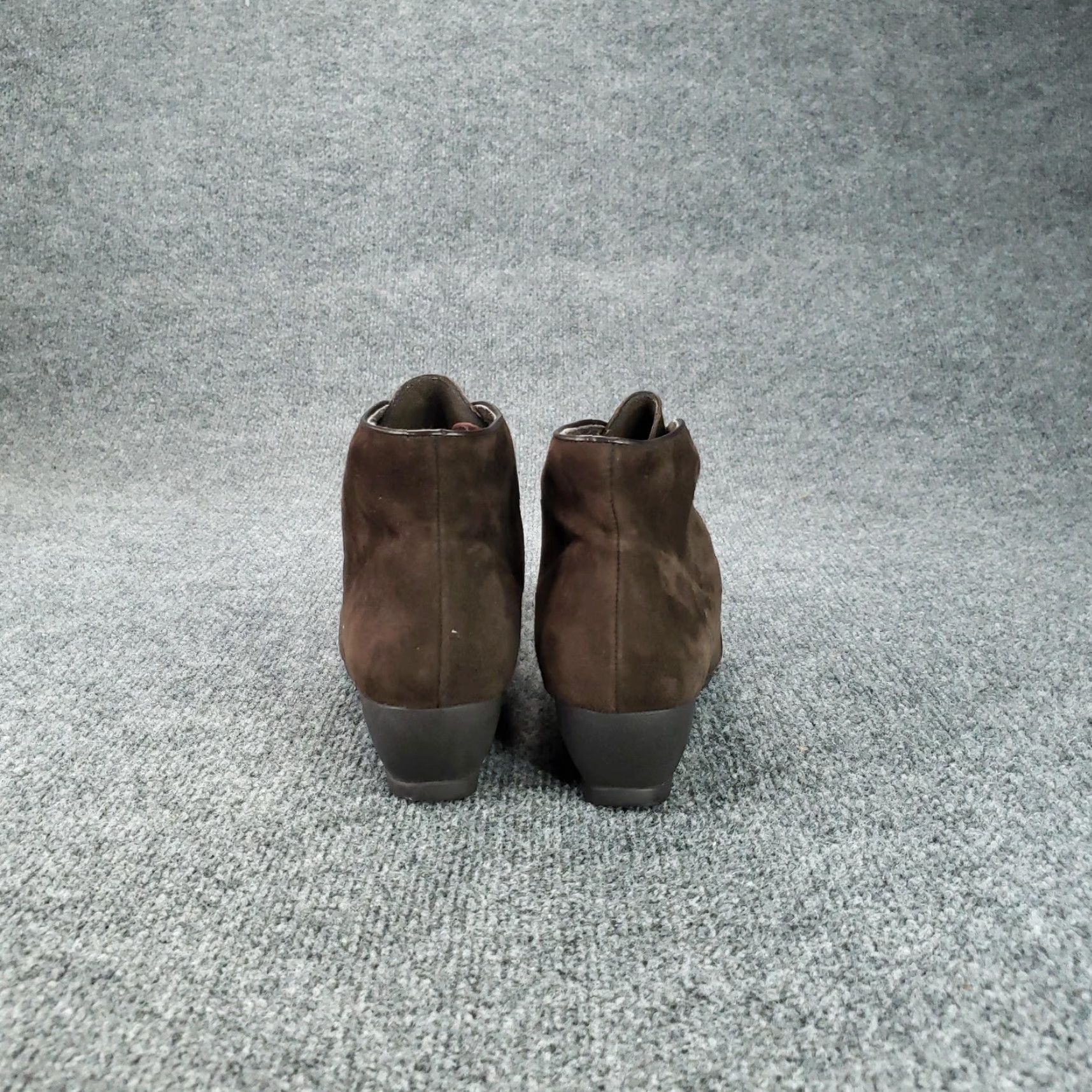 Vintage Munro American Boots Women US Womens 9 Brown Suede Ankle Wedge Booties Lace Up Size US 9 / IT 39 - 6 Thumbnail