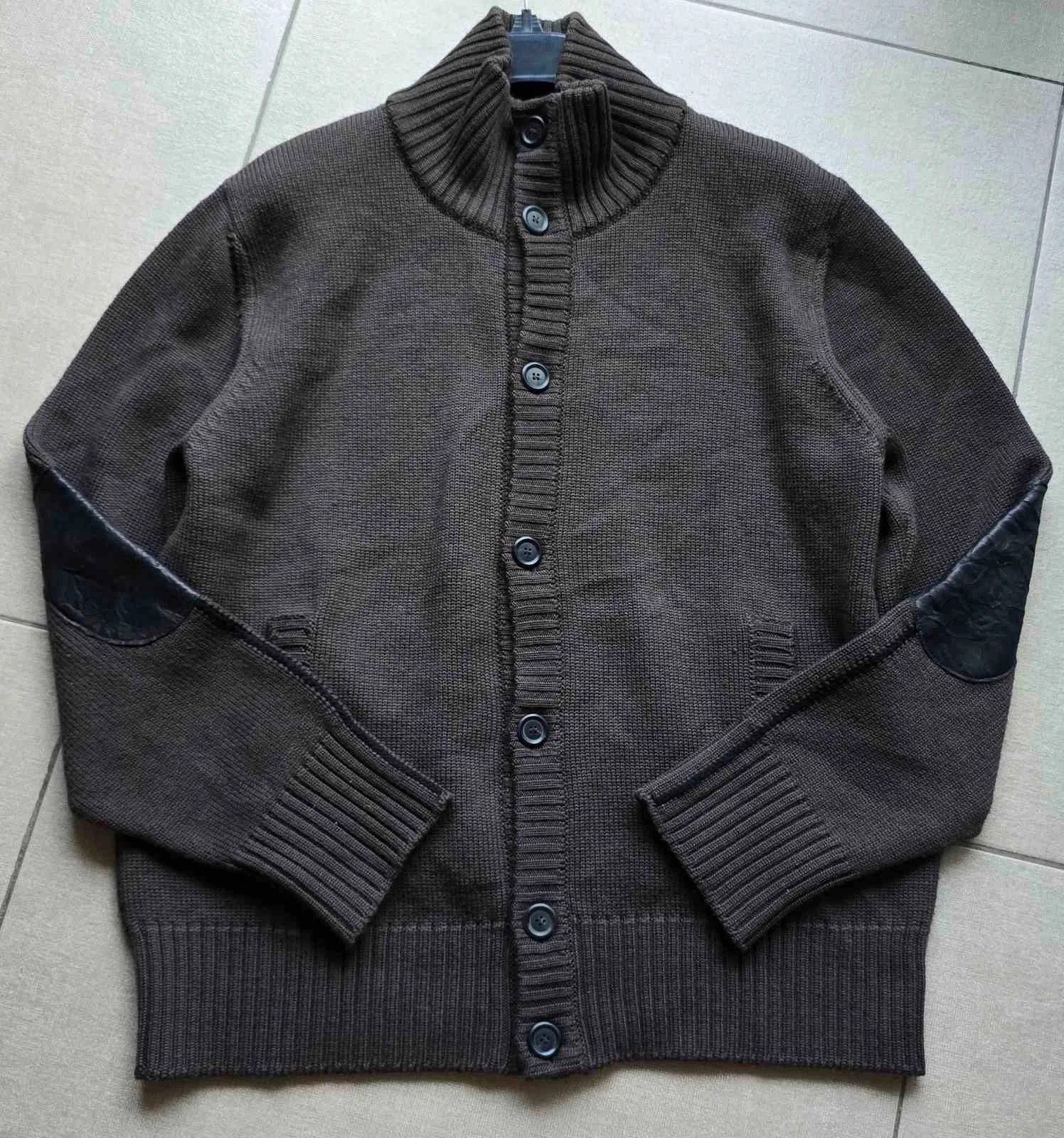 Other PHIL PETTER Wool Taup Men Knit Cardigan High Collar Button Size US M / EU 48-50 / 2 - 5 Thumbnail