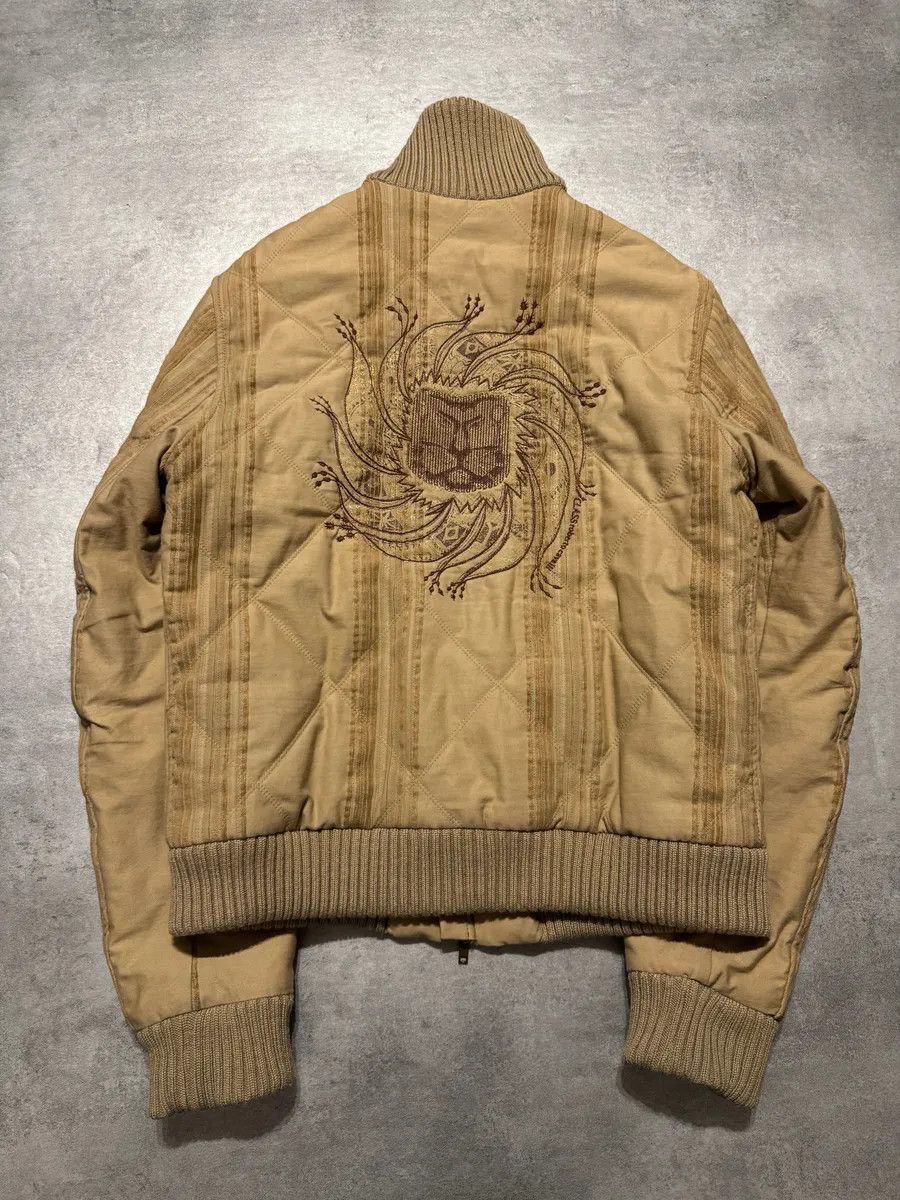Roberto Cavalli 2000s Roberto Cavalli Class Beige Bomber Jacket Size US M / EU 48-50 / 2 - 5 Thumbnail