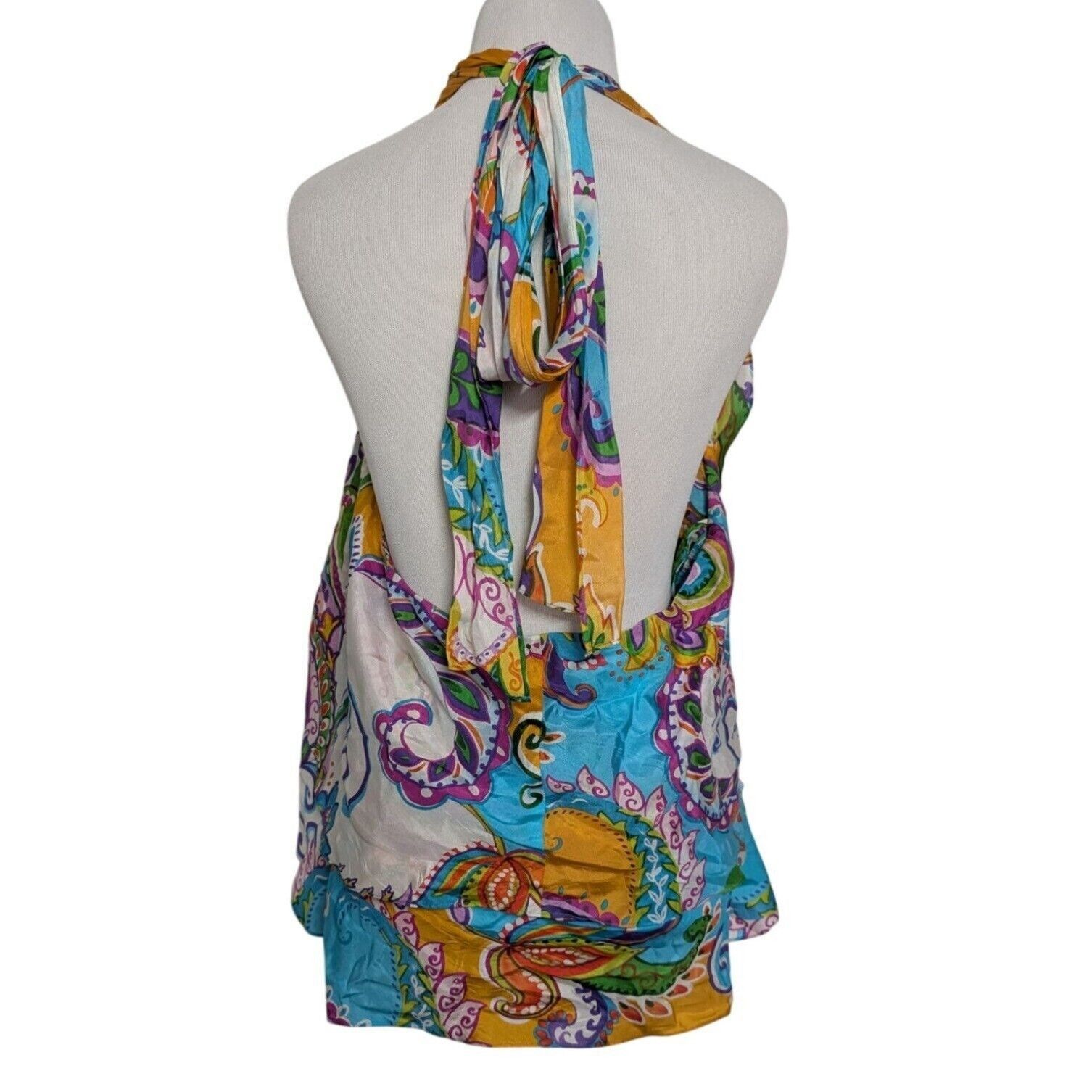 Lauren Ralph Lauren Lauren Ralph Lauren Silk Paisley Halter Shirt Womens Size L Size L / US 10 / IT 46 - 5 Thumbnail