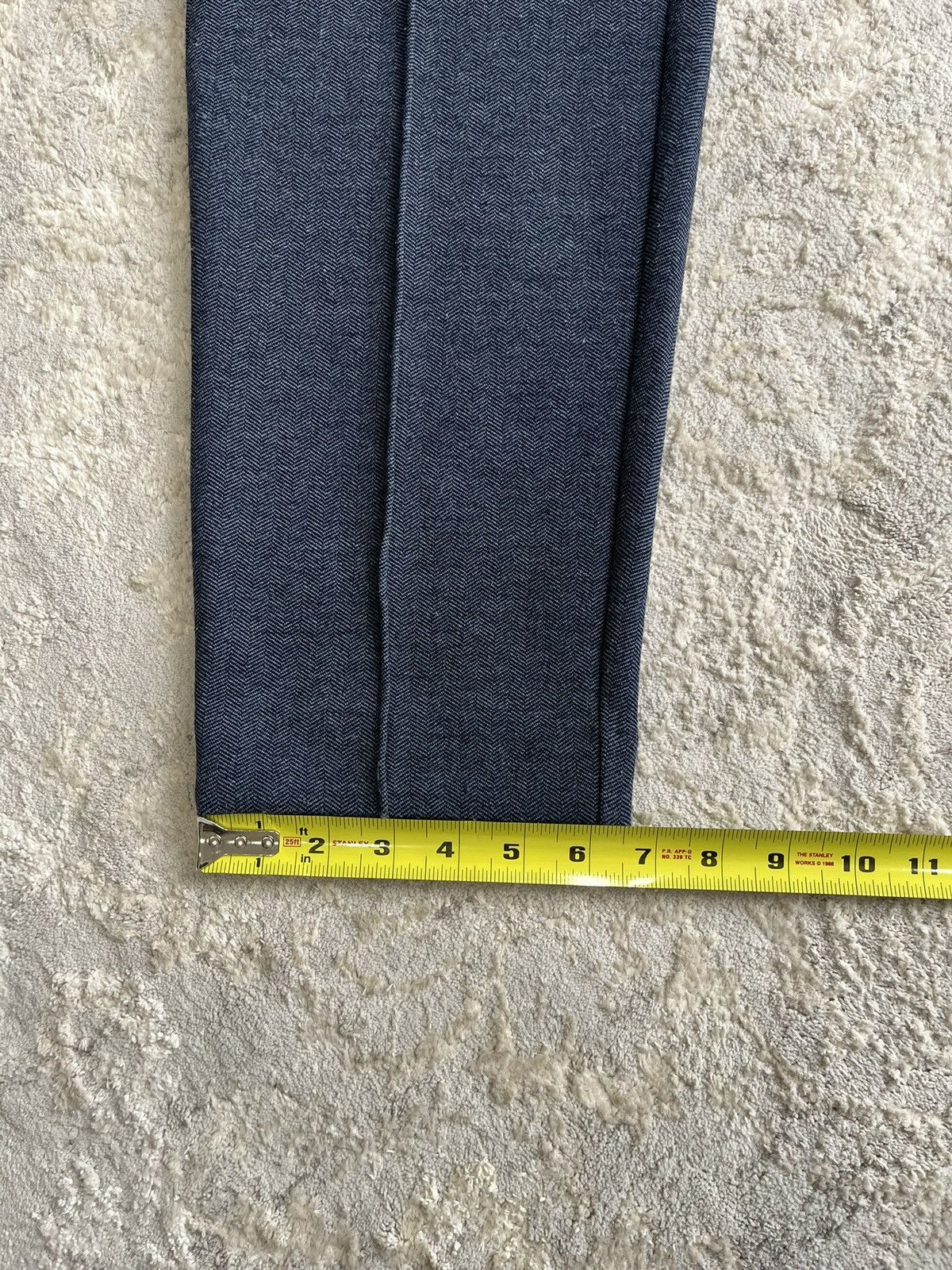 Club Monaco Pintuck Drawstring Herringbone Scuba Pants Size US 32 / EU 48 - 6 Thumbnail