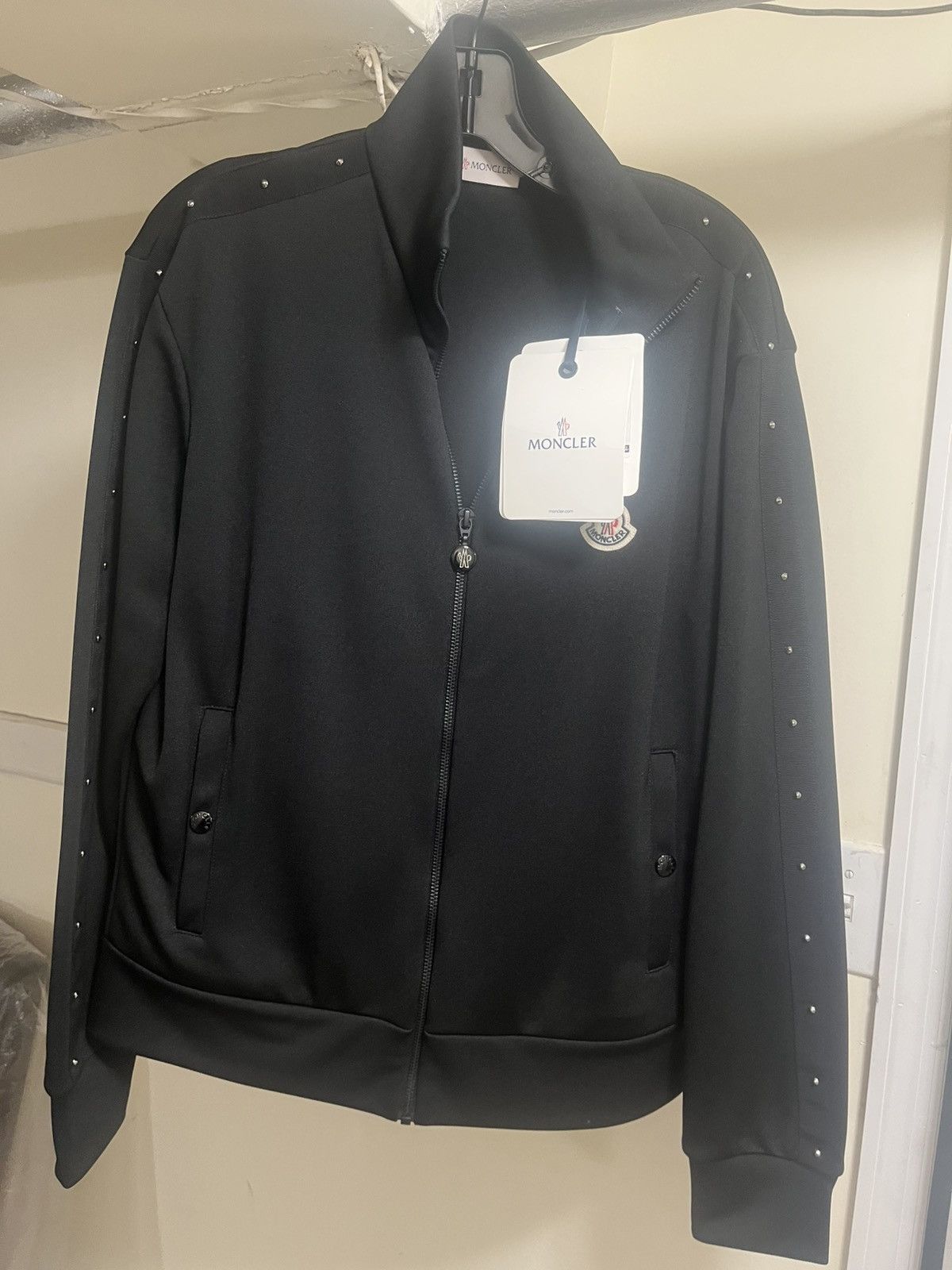 Moncler Moncler Zip Up Cardigan / Studded Track Jacket Sz S Size US S / EU 44-46 / 1 - 5 Thumbnail