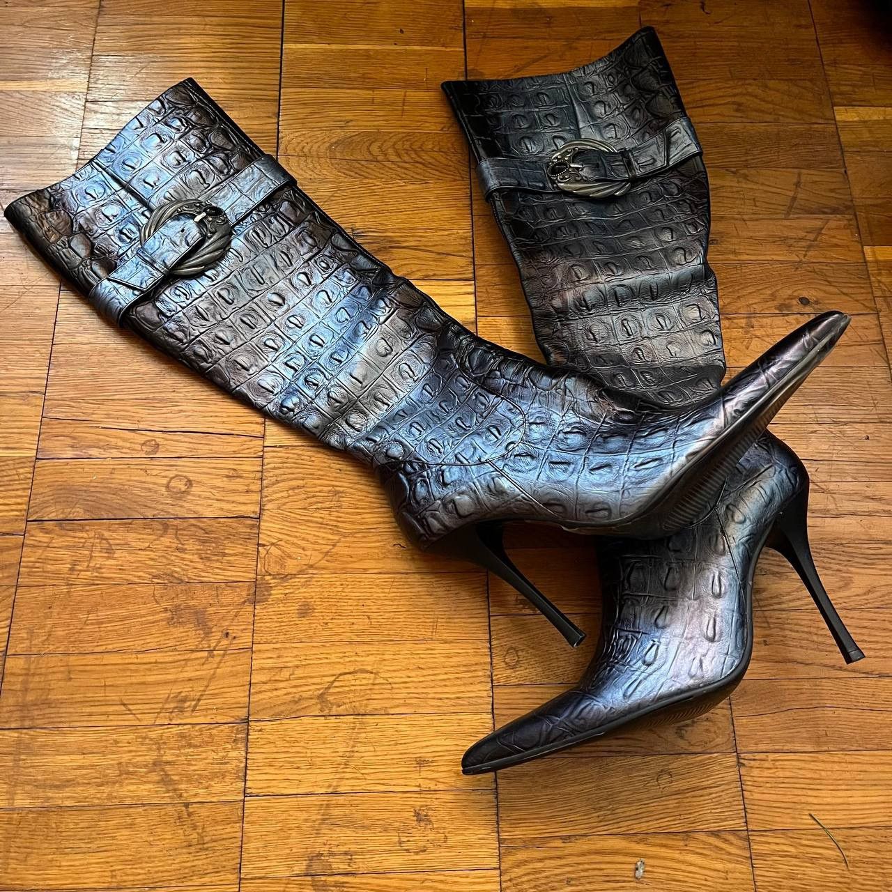 Roberto Cavalli alligator leather y2k boots el Dantes gaultier vintage 200 Size US 10 / IT 40 - 5 Thumbnail