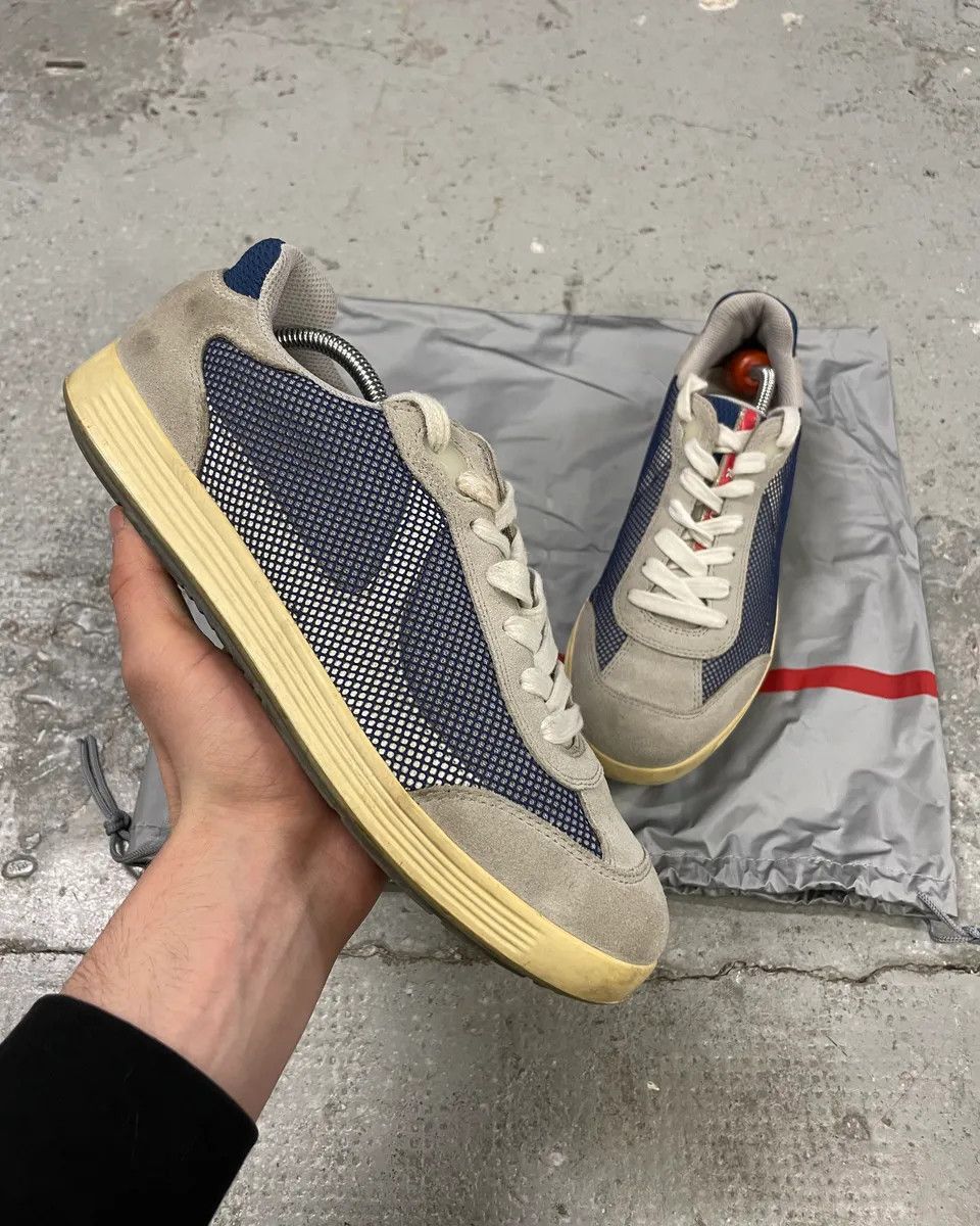 Prada 2000s Prada Grey Canvas America’s Cup Size US 6 / IT 36 - 1 Thumbnail