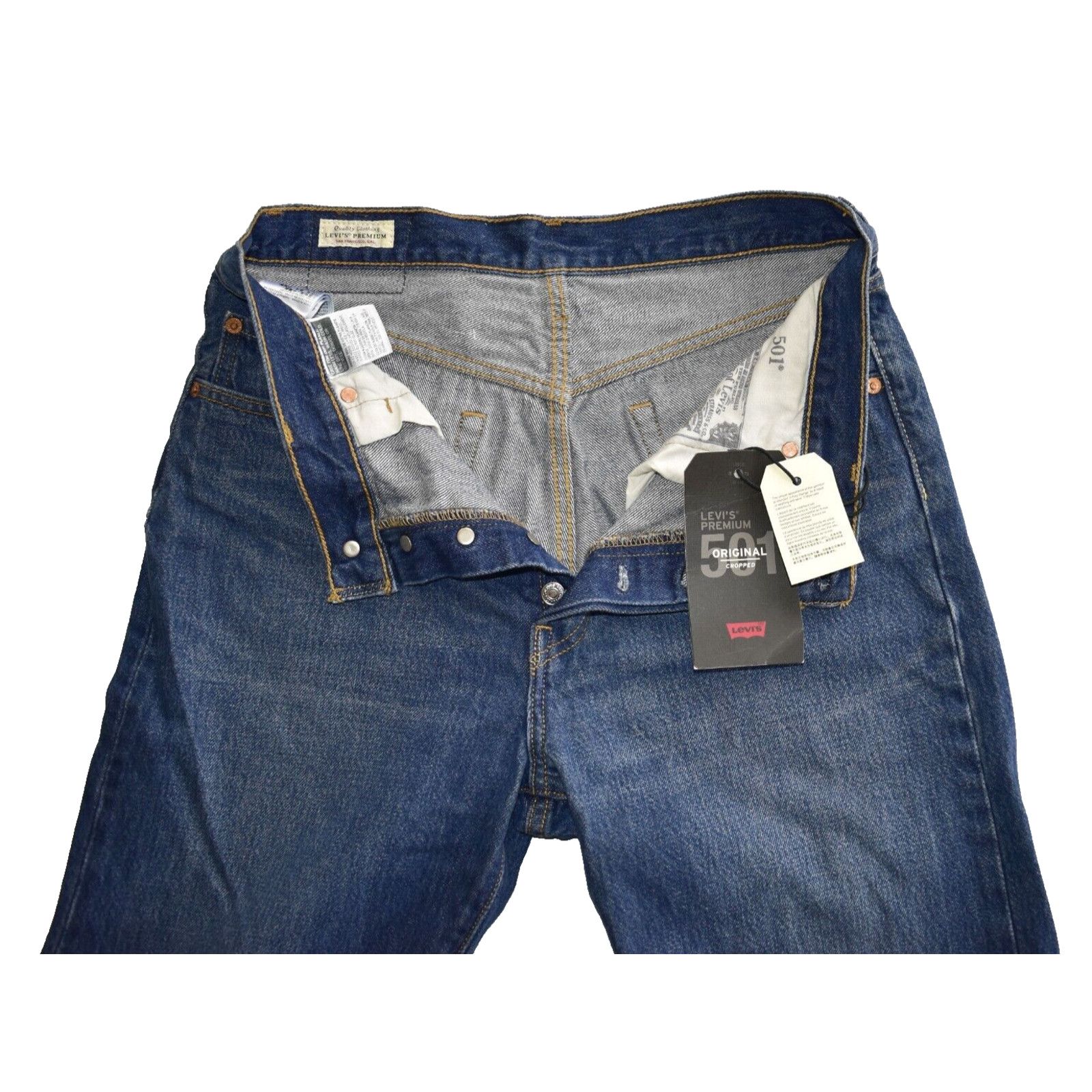 Levi's NWT LEVI STRAUSS 501 Original Cropped Jeans Size 29x28 $98 Size 29" - 3 Thumbnail
