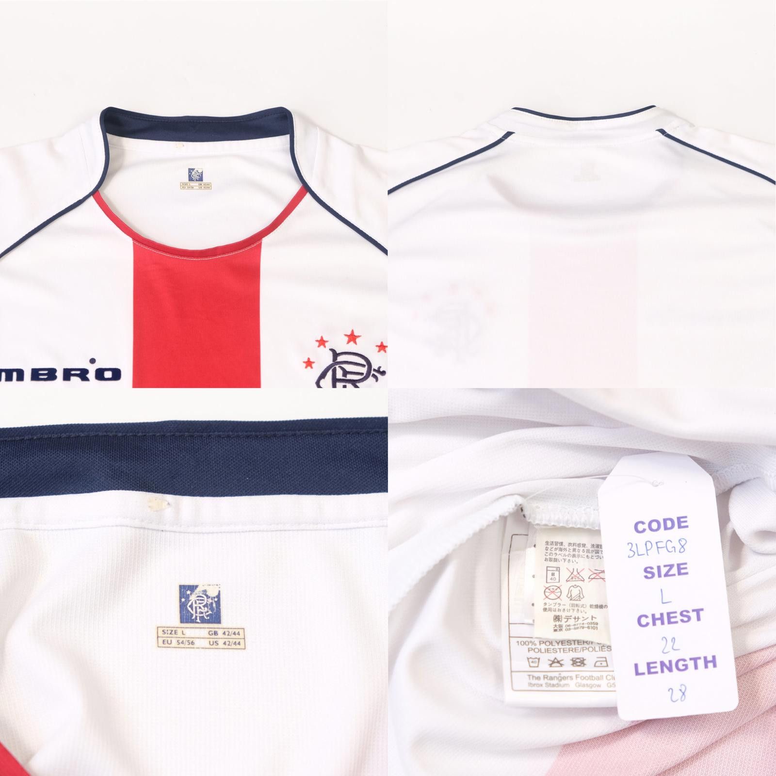 Umbro 2005/06 Rangers Away Shirt (L) Size US L / EU 52-54 / 3 - 4 Thumbnail