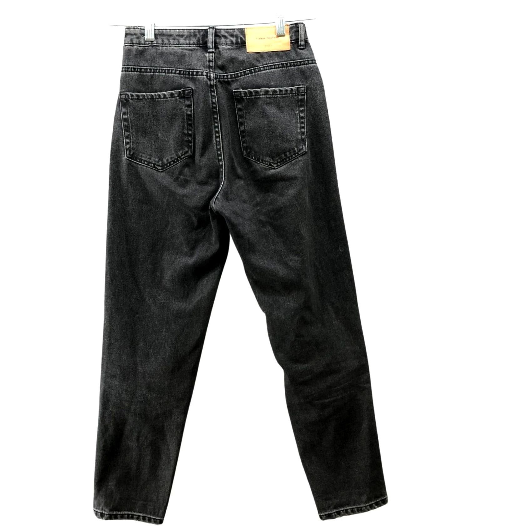 Zara VINTAGE Zara Mom Jeans Womens Size 2 Black High Rise Non-Stretch Jeans Regular Women 5-Pocket Denim Cotton Black 26.5 in 8.5-10 in Rise Females Size 26" / US 2 / IT 38 - 2 Thumbnail