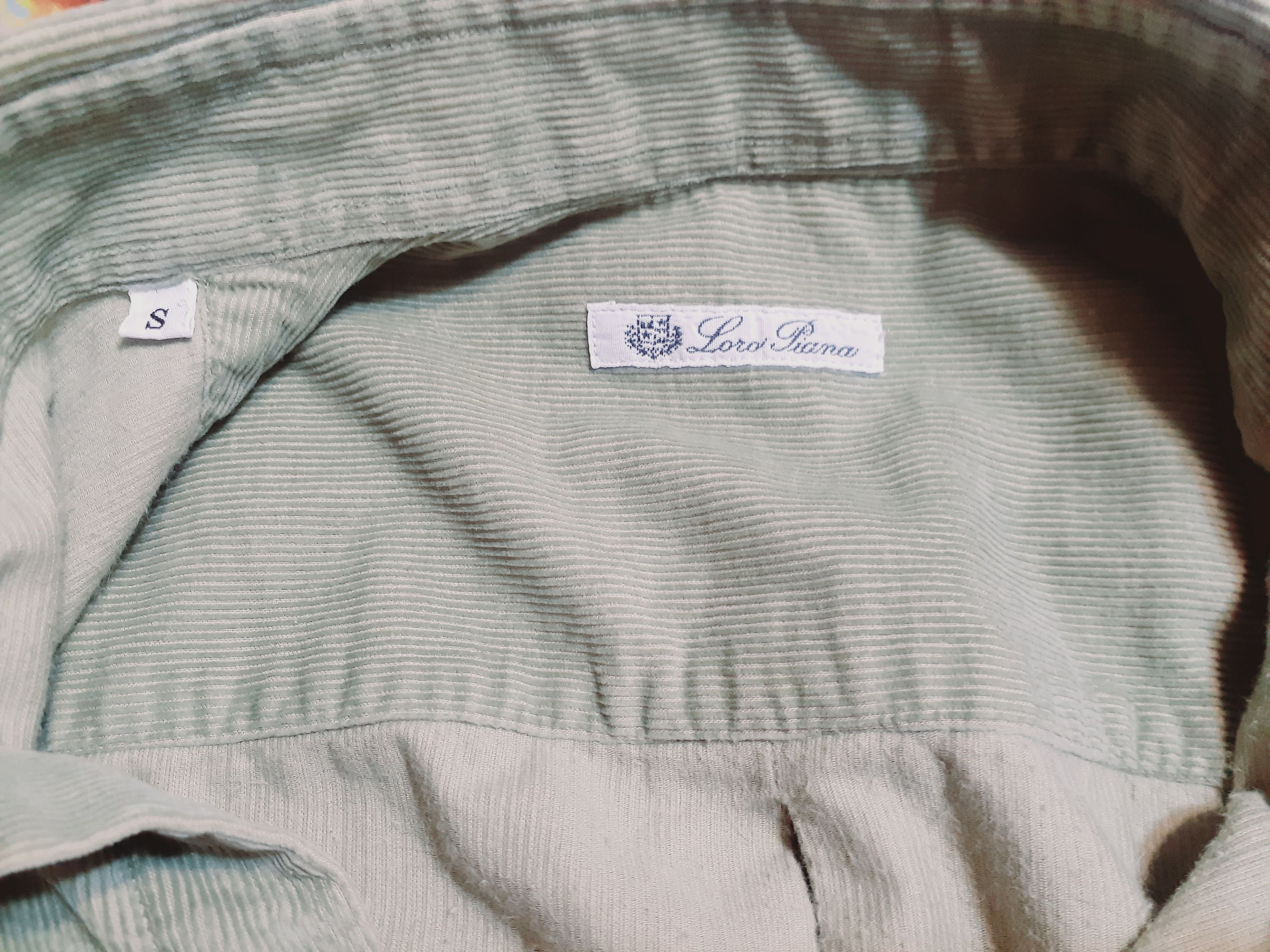 Loro Piana Loro Piana Khaki Long Sleeve Velvet Shirt Size US M / EU 48-50 / 2 - 6 Thumbnail