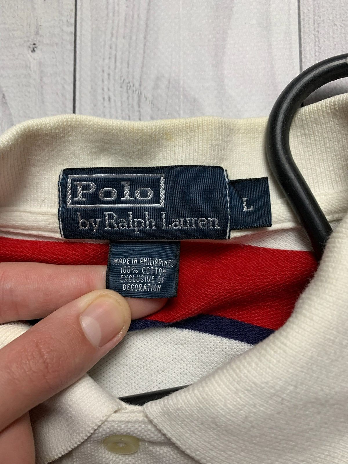 Polo Ralph Lauren × Vintage Vintage polo Ralph Lauren striped polo size L Size US L / EU 52-54 / 3 - 7 Thumbnail