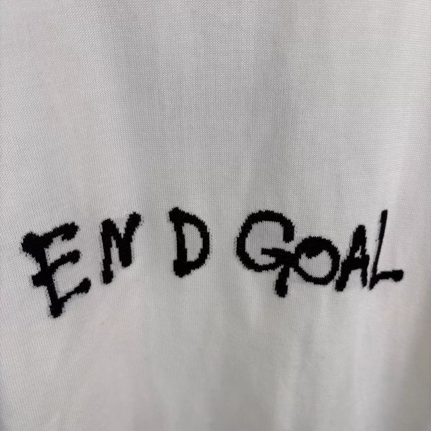 Louis Vuitton Louis Vuitton END GOAL Big Logo White Silk Knit Short Sleeve L Size US L / EU 52-54 / 3 - 4 Thumbnail