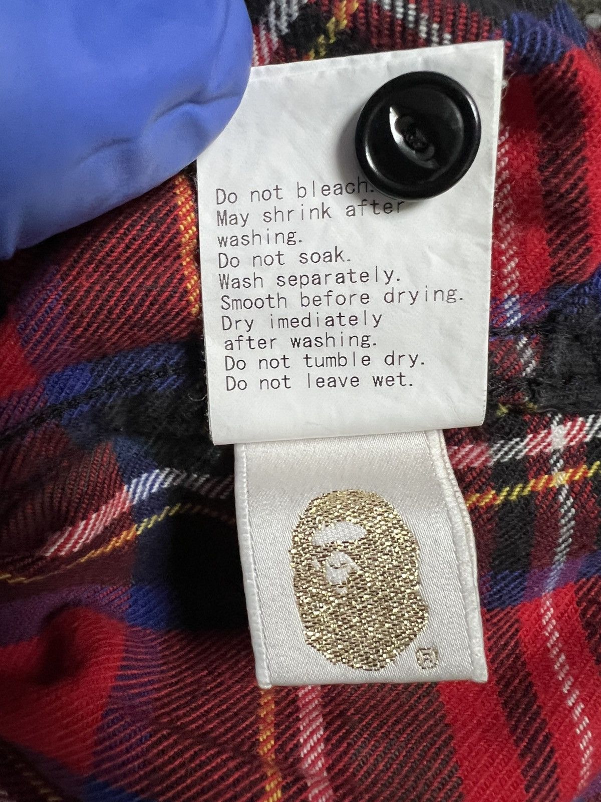 Bape A Bathing Ape Red Plaid Pirate Button Up Long Sleeve Shirt Size US M / EU 48-50 / 2 - 9 Thumbnail