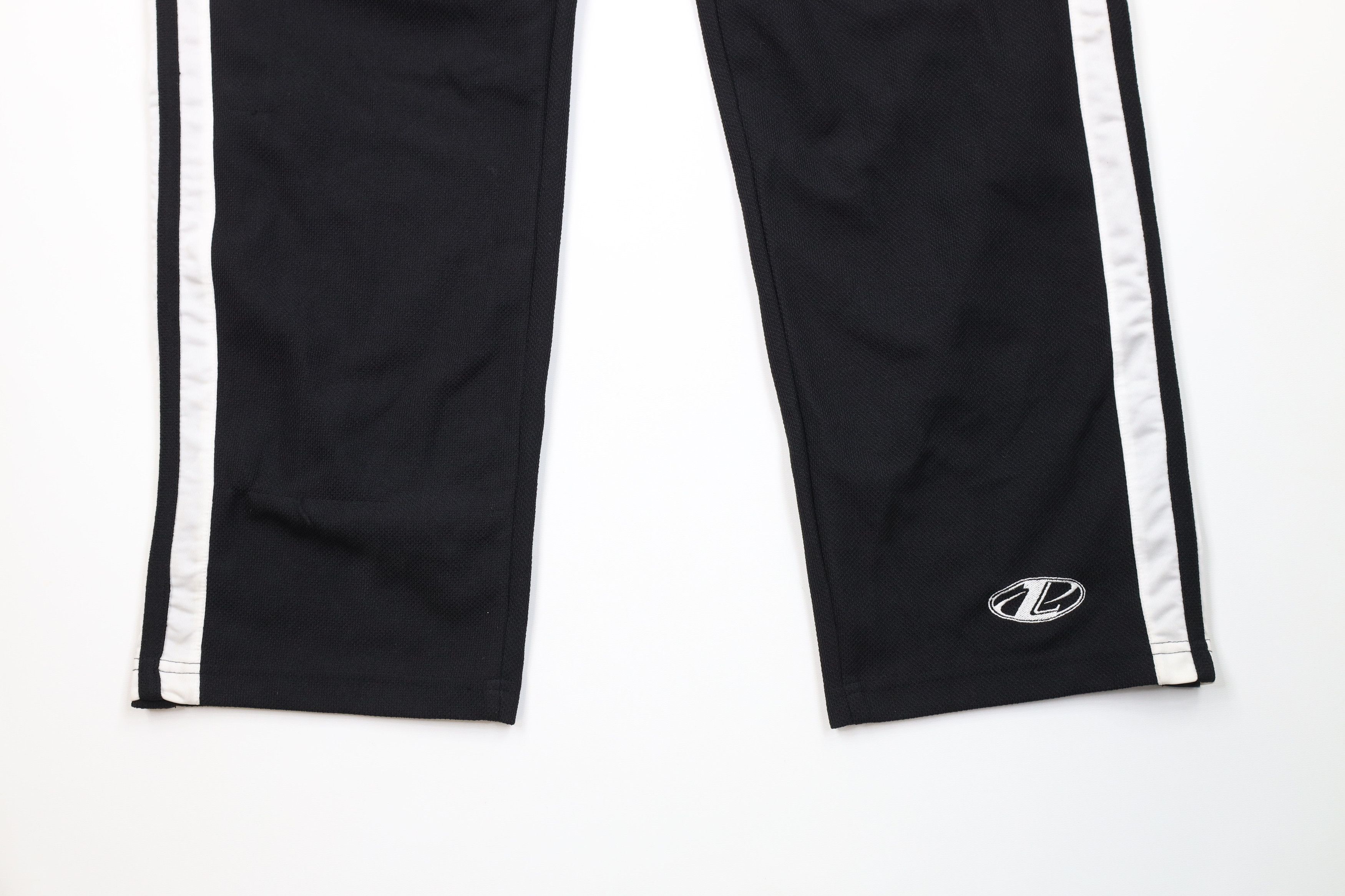 Vintage Vintage 90s Streetwear Knit Tearaway Wide Leg Pants Black Size US 38 / EU 54 - 4 Thumbnail