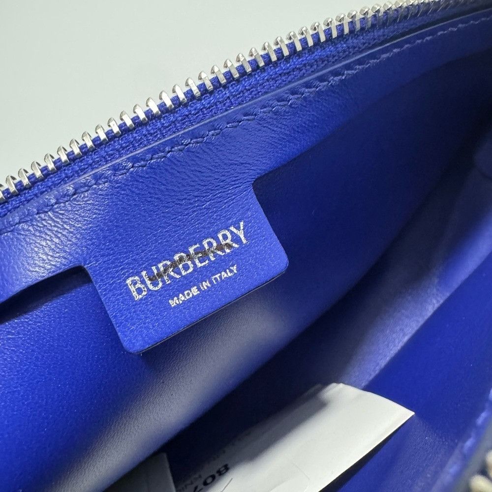 Burberry Burberry Mini Shield Leather Sling Bag Blue Size ONE SIZE - 7 Thumbnail