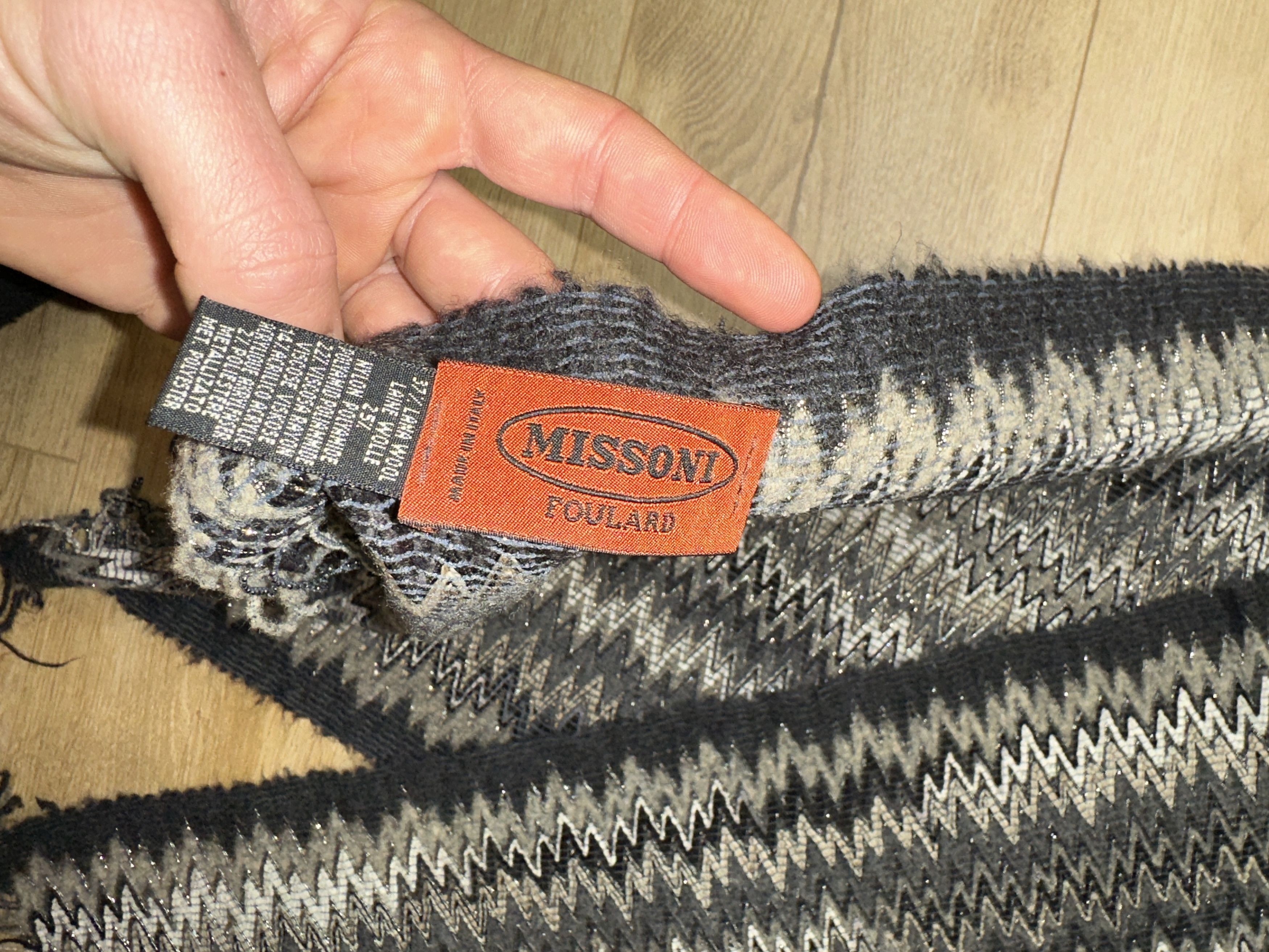 Missoni Missoni Foulard Waves Zigzag Scarf Wool Blend 150x42 Cm Size ONE SIZE - 3 Thumbnail