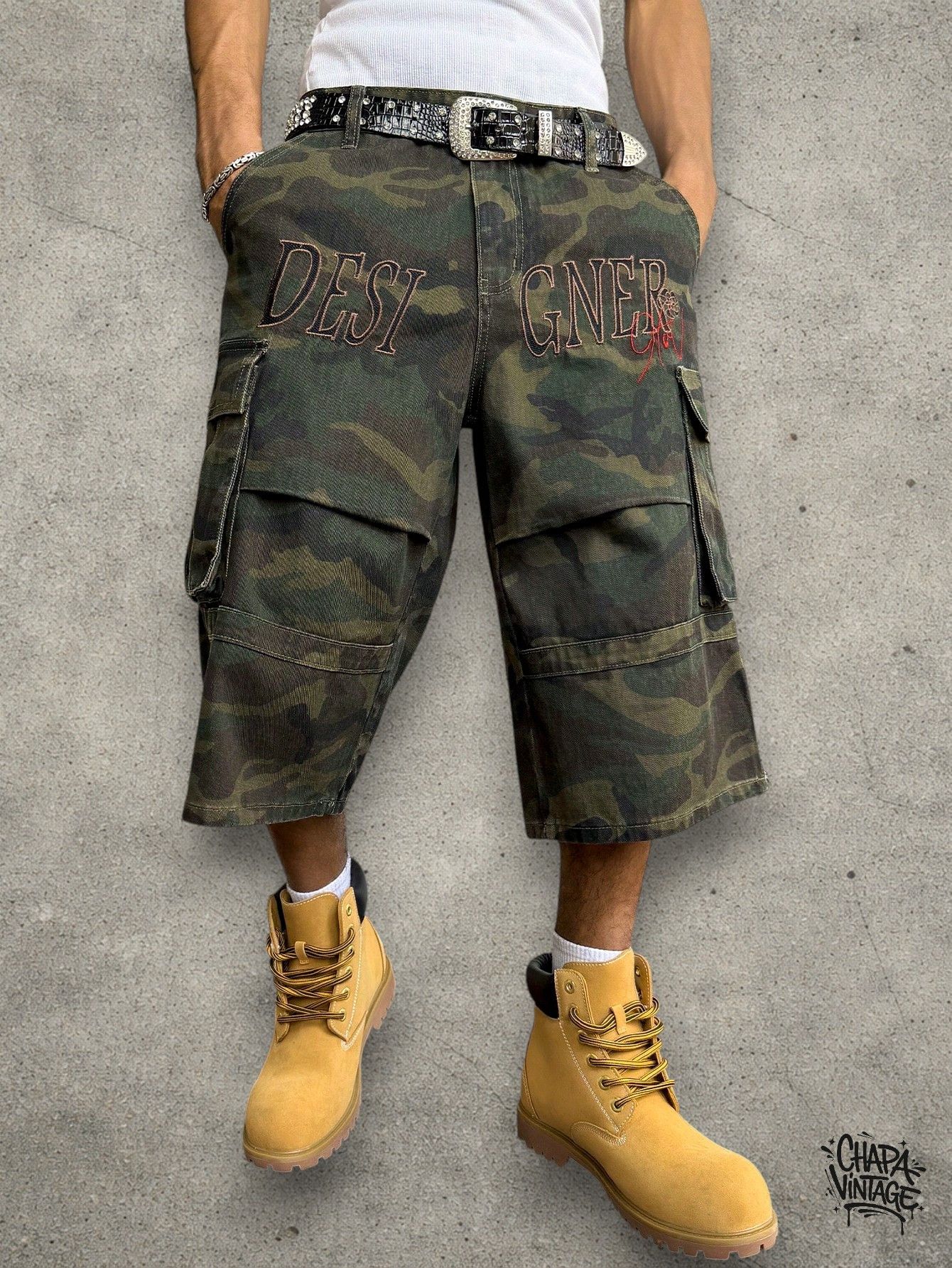 Japanese Brand Cargo camo jorts Size US 32 / EU 48 - 3 Thumbnail