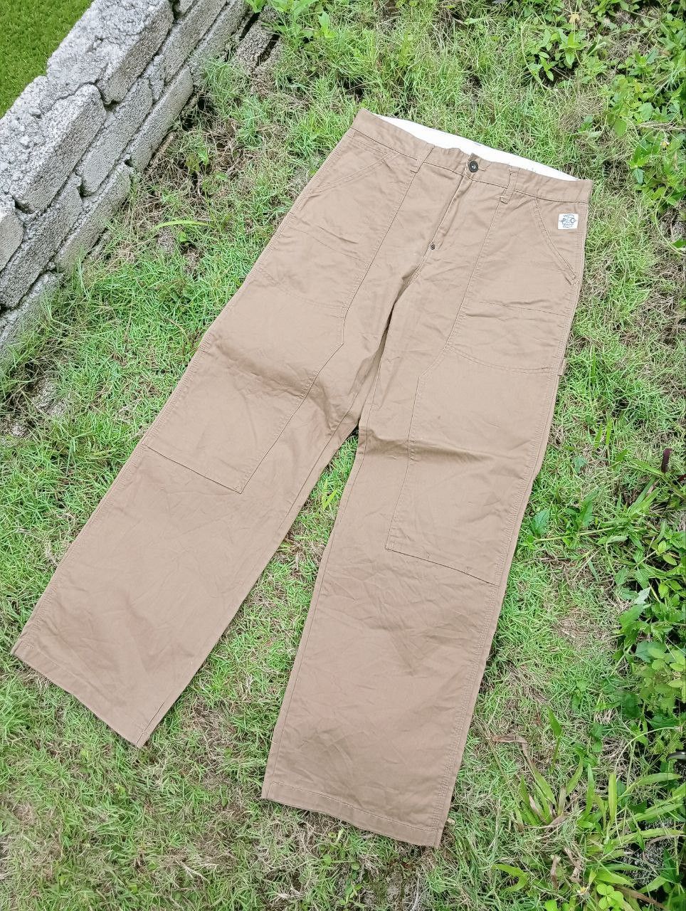 Japanese Brand JAPANESE SURPLUS SEMINARY JAPAN DOUBLE KNEE CARPENTER PANTS Size US 34 / EU 50 - 2 Thumbnail