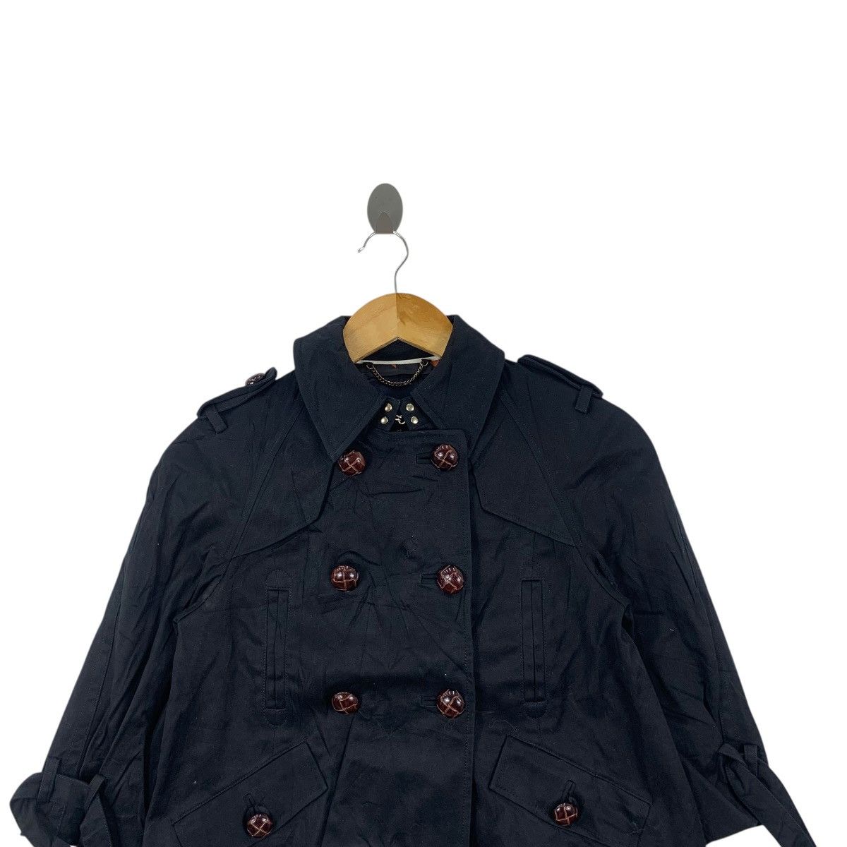 Banana Republic Vintage BANANA REPUBLIC AOP Lining Peacoat Pea Coat Jacket Size XS / US 0-2 / IT 36-38 - 2 Thumbnail