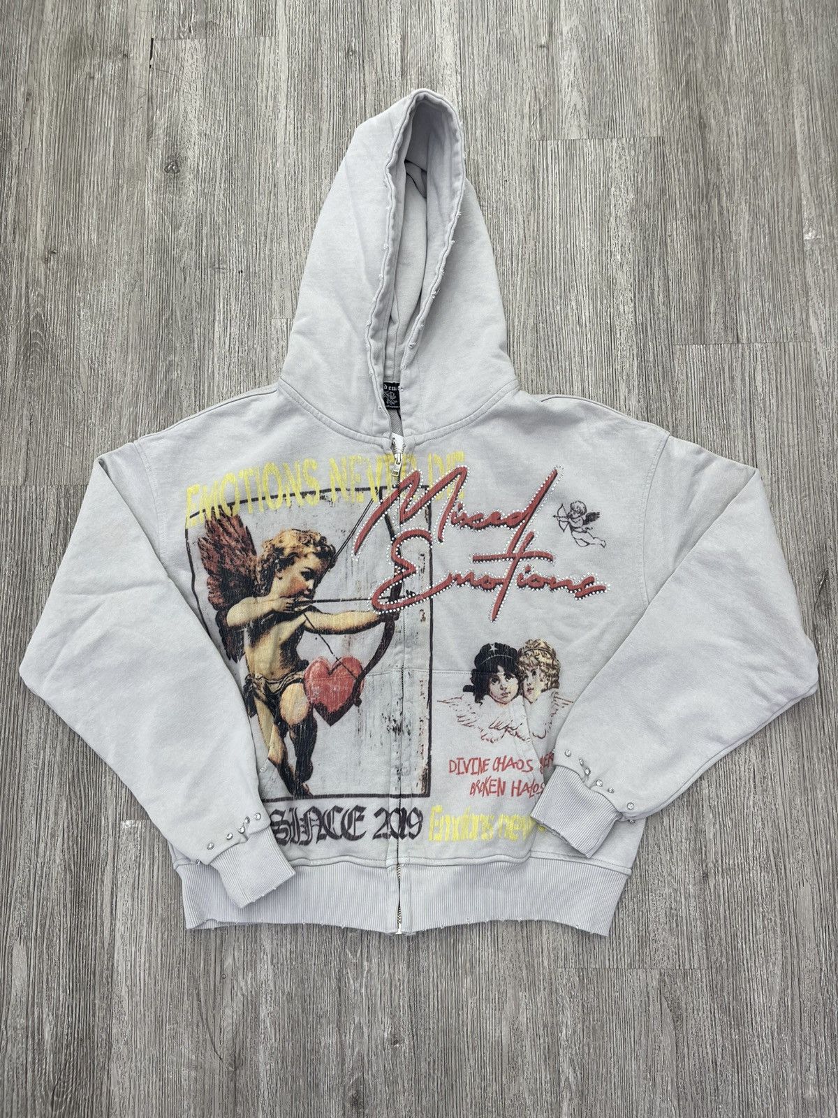 Other Mixed Emotions Angel zip up hoodie grey Size US S / EU 44-46 / 1 - 1 Thumbnail