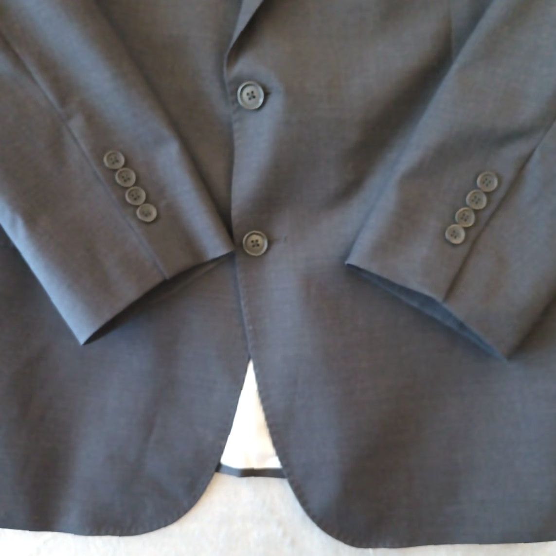 Brooks Brothers Brooks Brothers Blazer Jacket / Coat Madison Fit Two Button Wool Blend Gray 48R Mens Regular Notch Lapel 2 Piece Single-Breasted White Size 48R - 5 Thumbnail