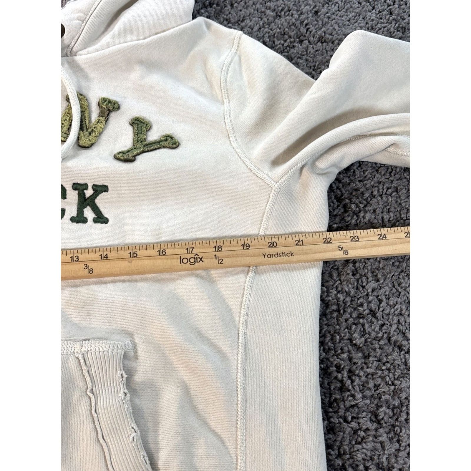 Abercrombie & Fitch VINTAGE Abercrombie & Fitch Hoodie Mens XL Zip Thermal Muscle Distressed White Full Zip Hooded Pockets Logo Zipper Size US XL / EU 56 / 4 - 3 Thumbnail
