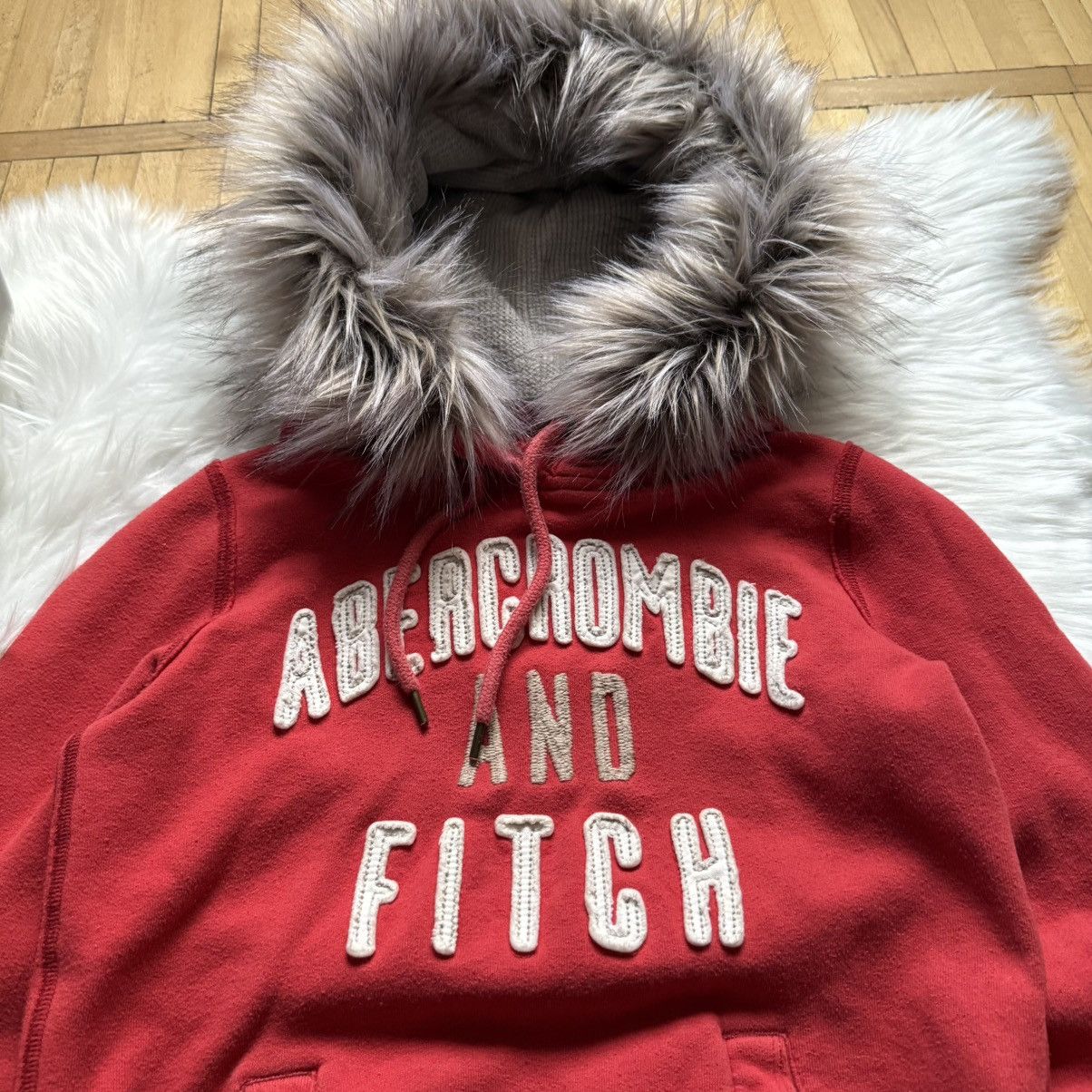Abercrombie & Fitch 📌Vintage Y2K Abercrombie & Fitch Avant Garde Fur Zip Hoodie Size S / US 4 / IT 40 - 4 Thumbnail