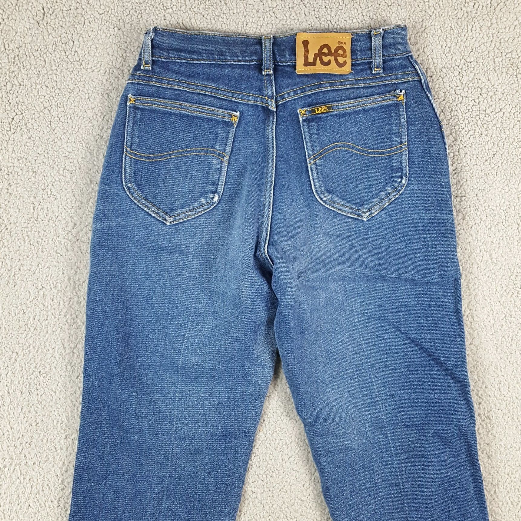 Lee Vintage Lee High Waist Relaxed Tapered Denim Jeans Women's Size 12 Blue 90s Y2K Retro Size 34" / US 12 / IT 48 - 7 Thumbnail