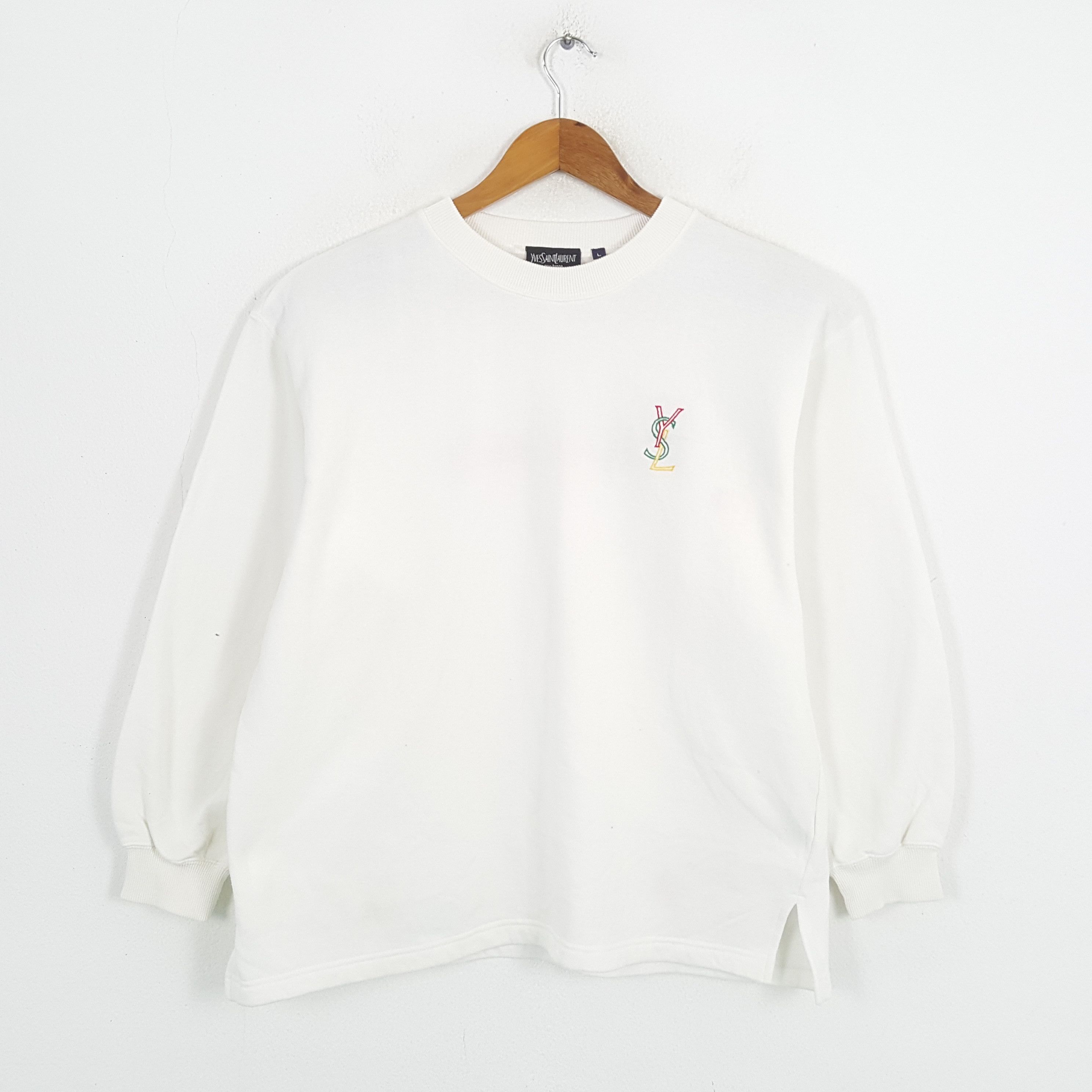 Vintage × Yves Saint Laurent Vintage YVES SAINT LAURENT Italian Fashion Brand Sweatshirt Size US L / EU 52-54 / 3 - 3 Thumbnail