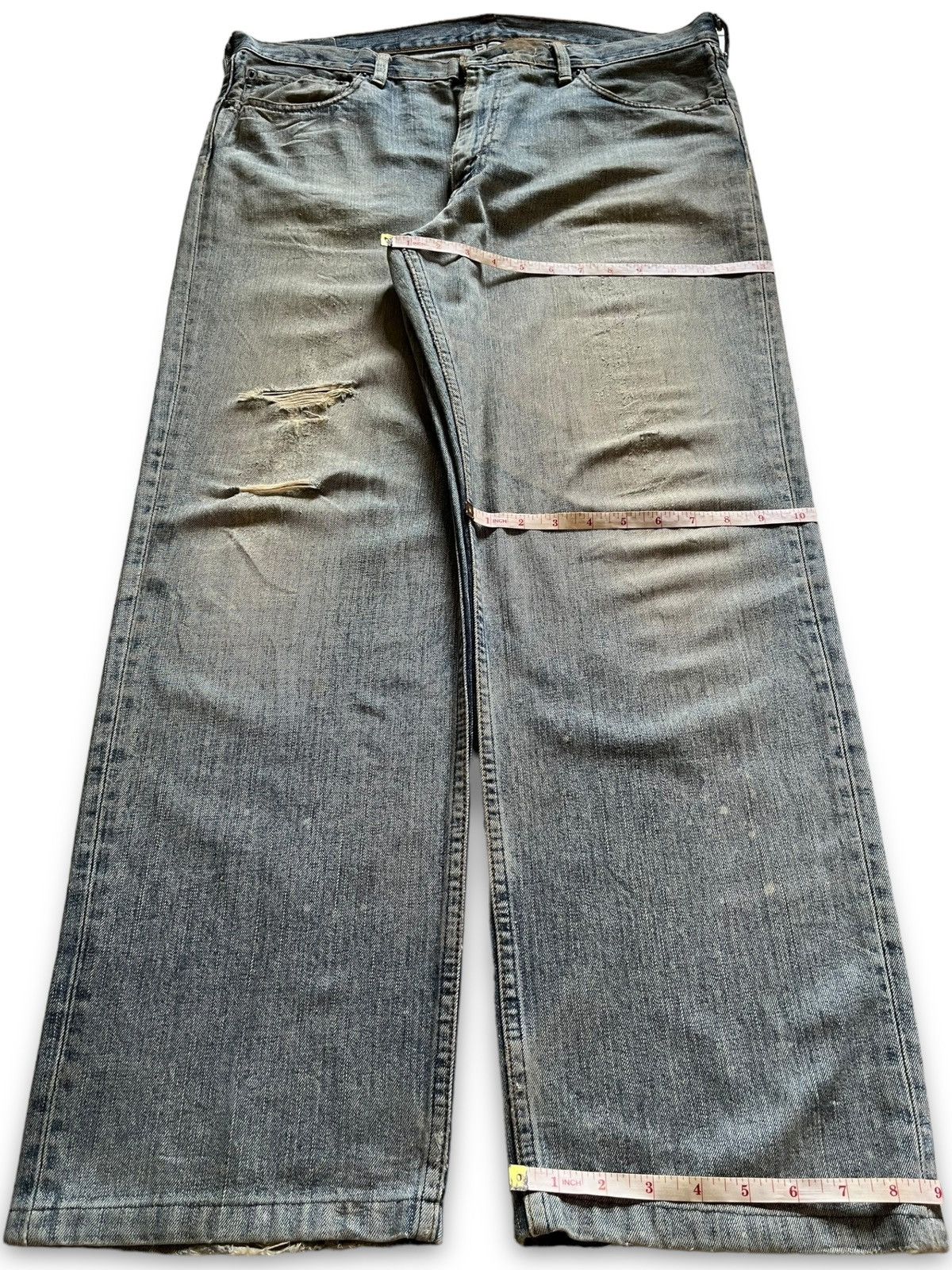 Levi's Vintage 90s Levis 502 Japan Rusty Wash Distress Baggy Jeans Size US 38 / EU 54 - 13 Thumbnail
