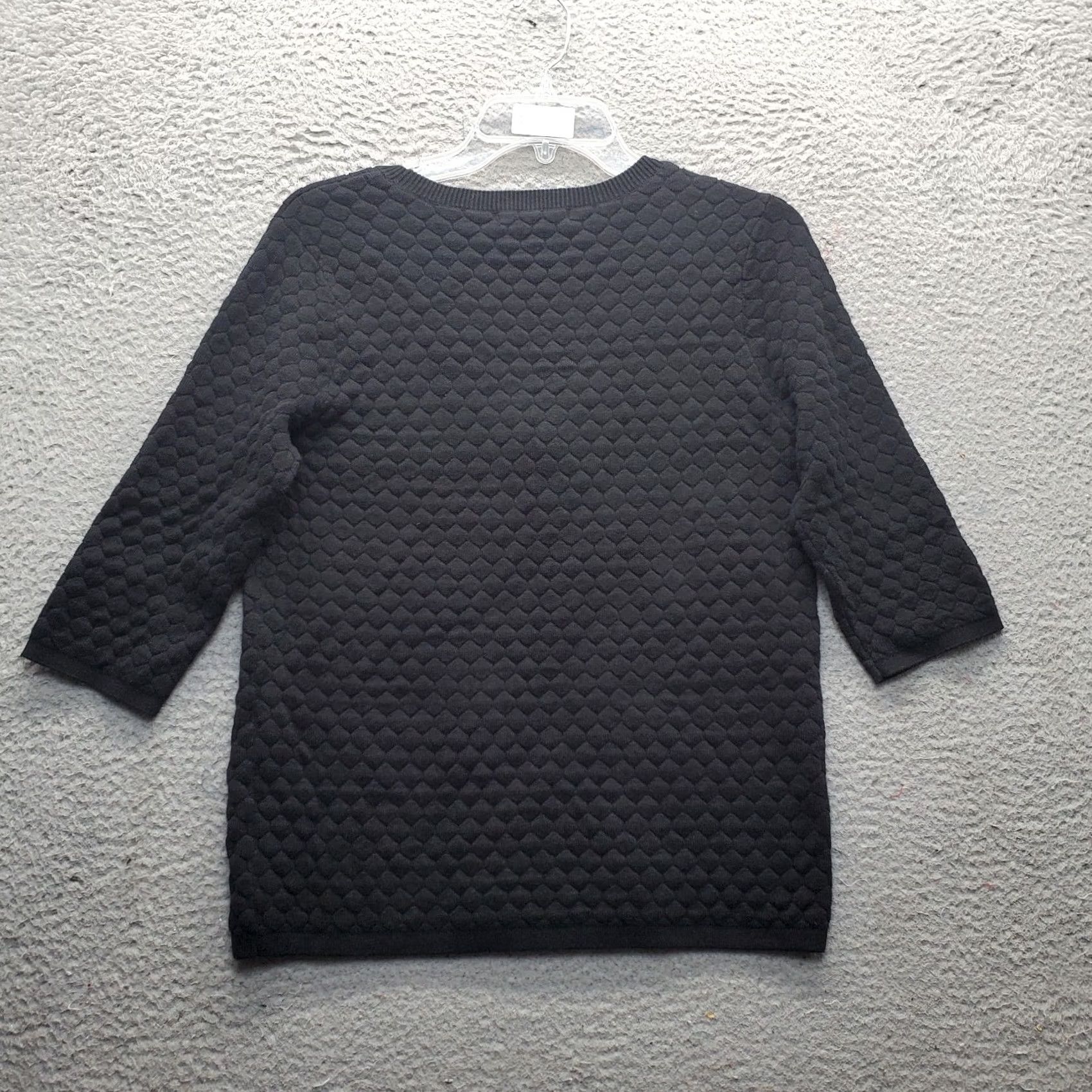 Vintage Preswick & Moore Sweater Womens Medium Black Round Neck Pullover 3/4 Sleeve Size M / US 6-8 / IT 42-44 - 2 Thumbnail