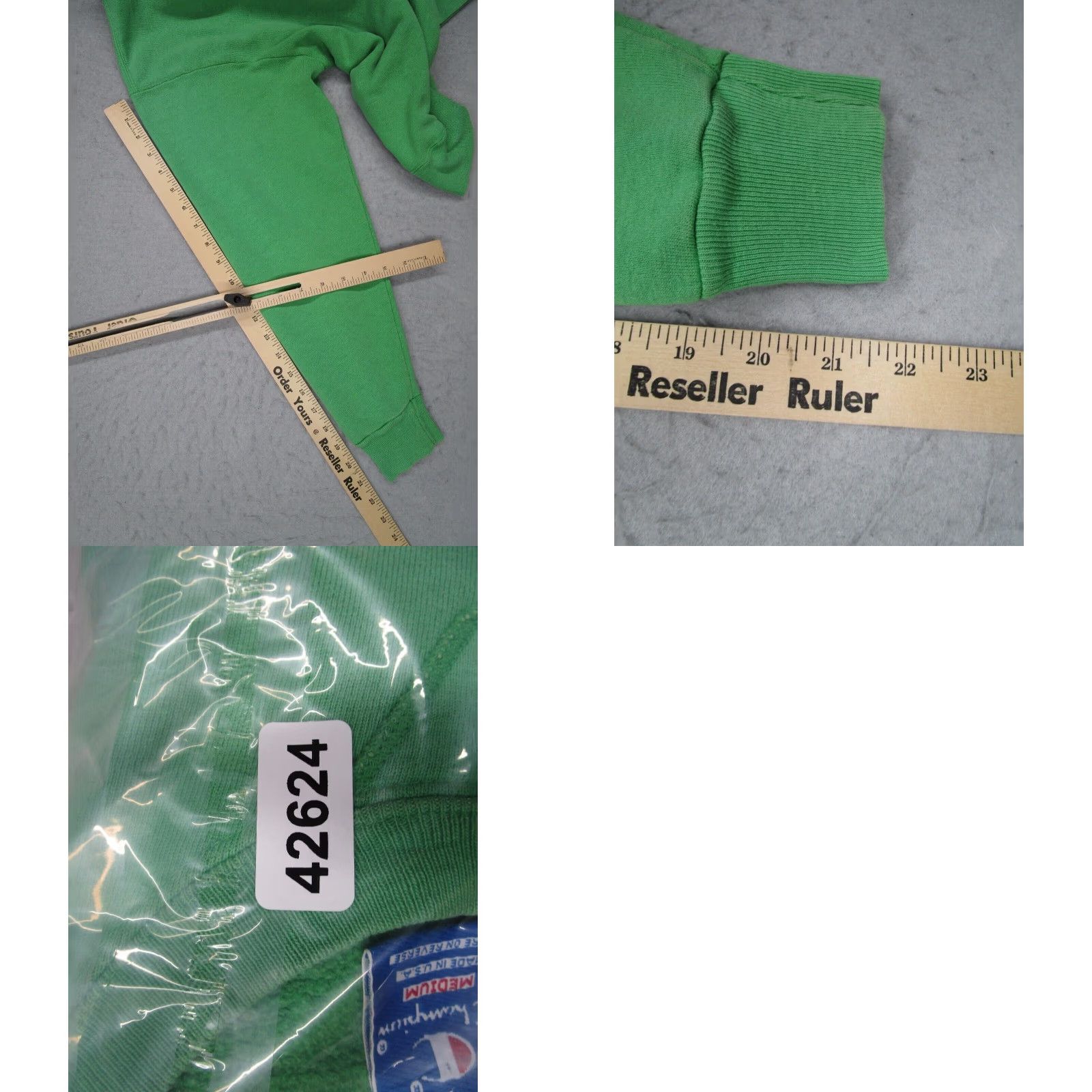 Champion VINTAGE Champion Pullover Sweatshirt Mens Medium Green 90s Fleece Size US M / EU 48-50 / 2 - 8 Thumbnail