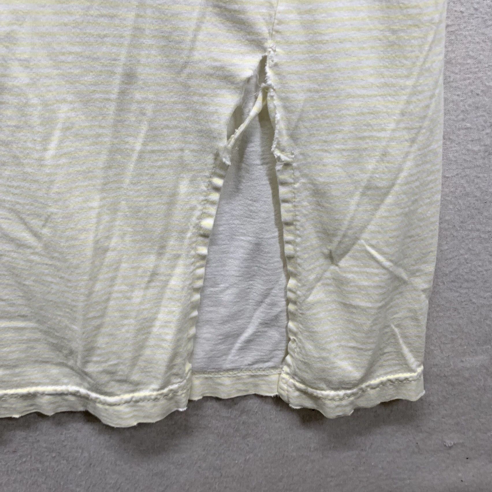 Basic Editions VINTAGE Basic Editions Women's Shirt Dress Midi Summer Casual Embroidered Flower Cotton M Yellow & White Size M / US 6-8 / IT 42-44 - 5 Thumbnail