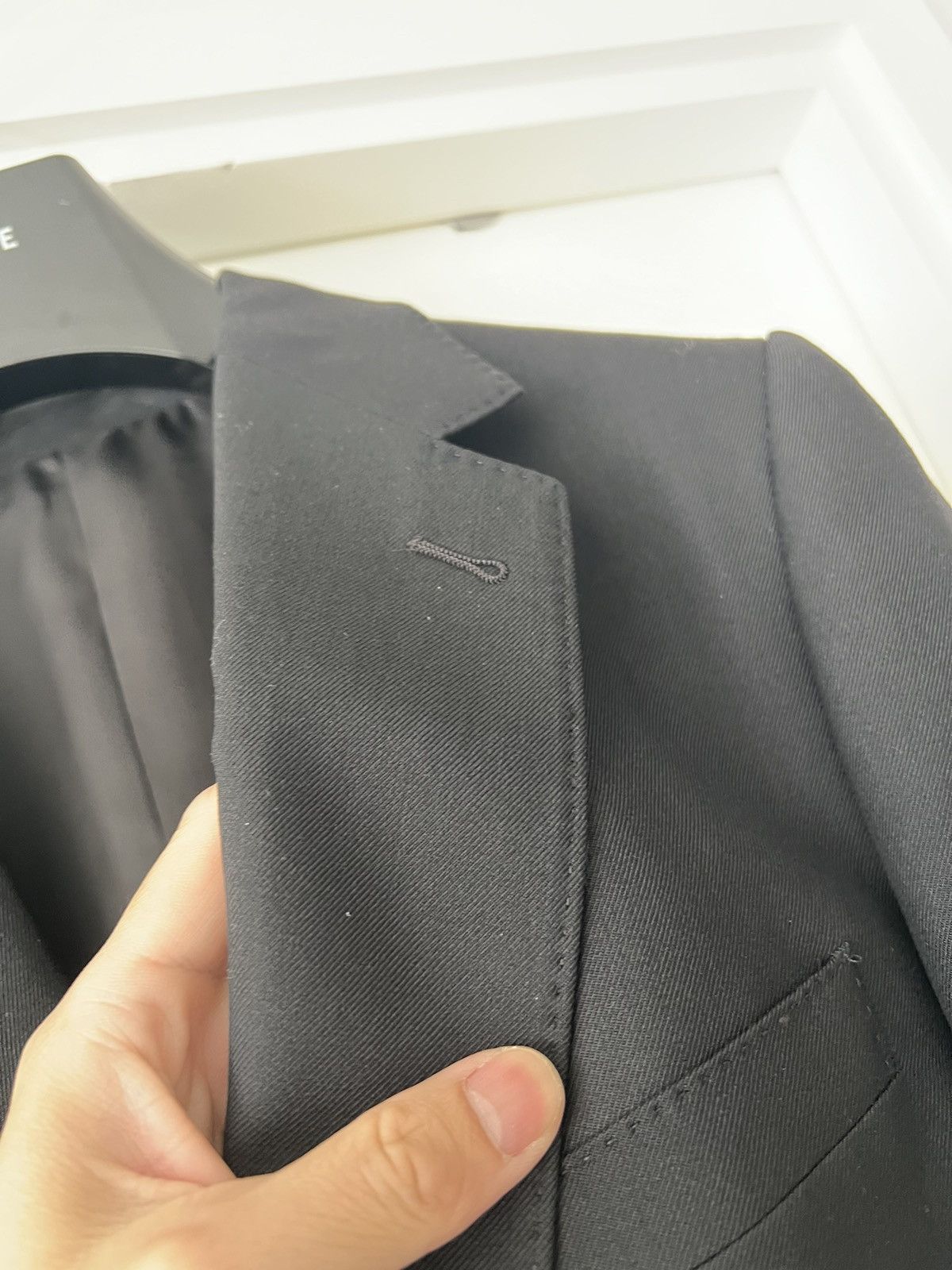 Celine × Hedi Slimane Classic 2 Buttons Gabardine Wool Jacket sz52 Size 48S - 3 Thumbnail