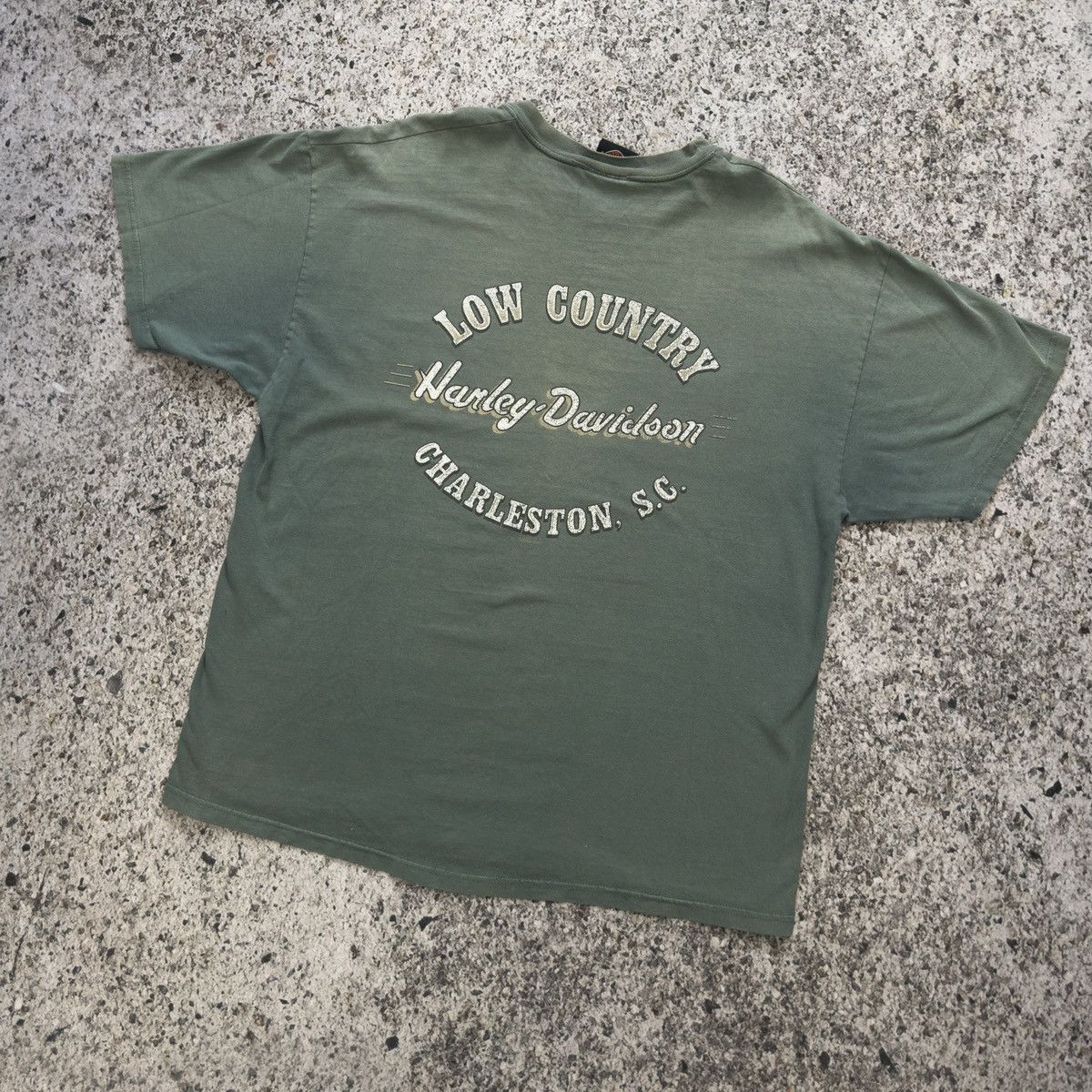 Harley Davidson Faded Thrashed Distressed Harley Tee ERD Grunge Biker Chrome Size US XL / EU 56 / 4 - 10 Thumbnail