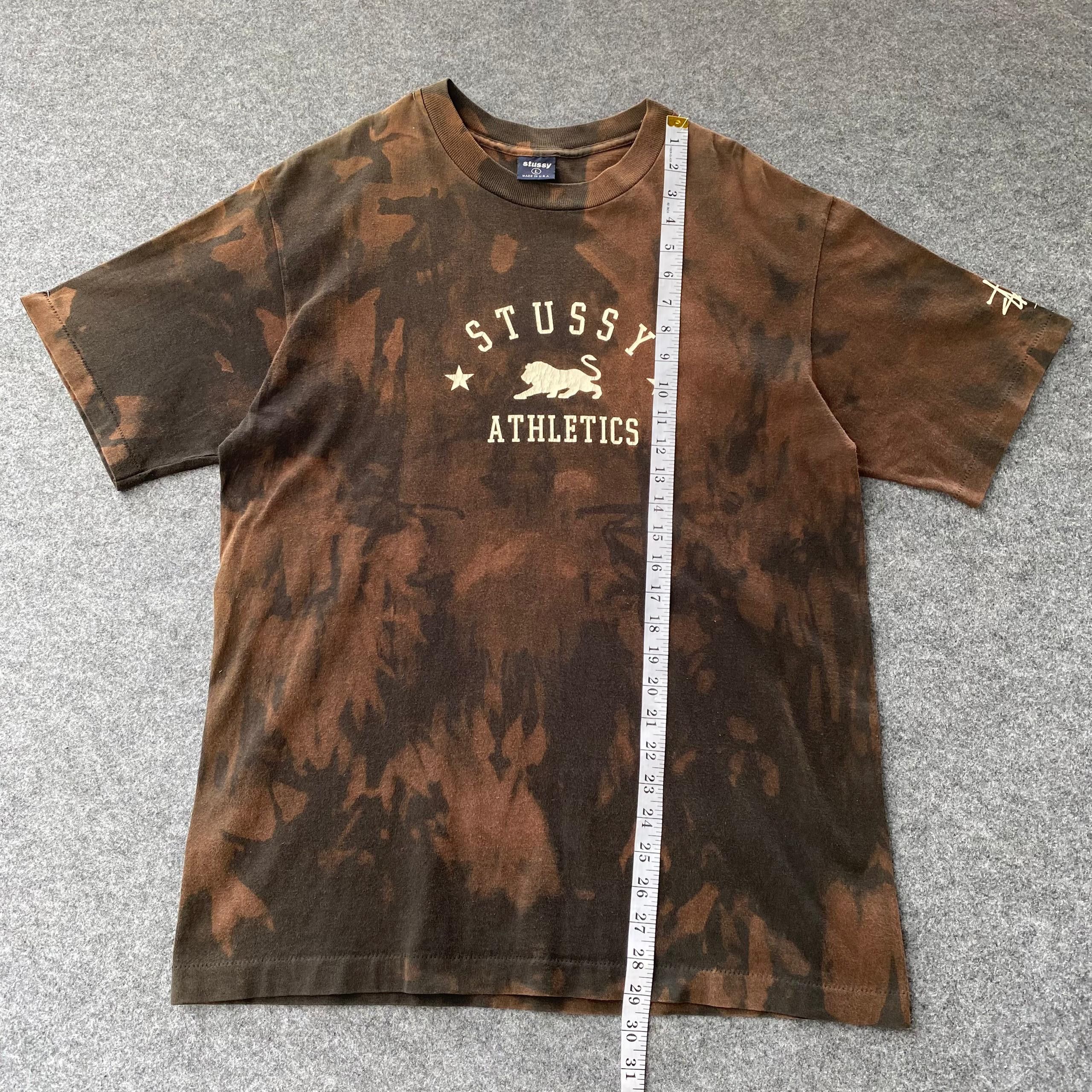 Stussy Vintage 90s Stussy Athletic Asic Wash Tshirt Size US M / EU 48-50 / 2 - 3 Thumbnail