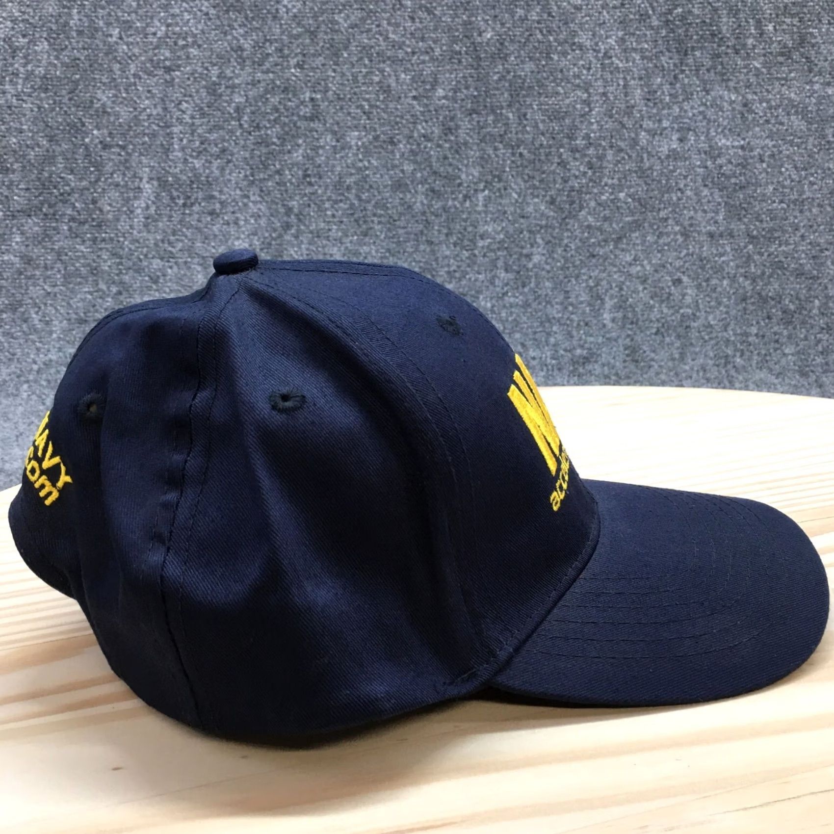 Vintage USA Navy Baseball Hat Mens Blue OS Adjustable Curved Brim Embroidered Logo Size ONE SIZE - 5 Thumbnail