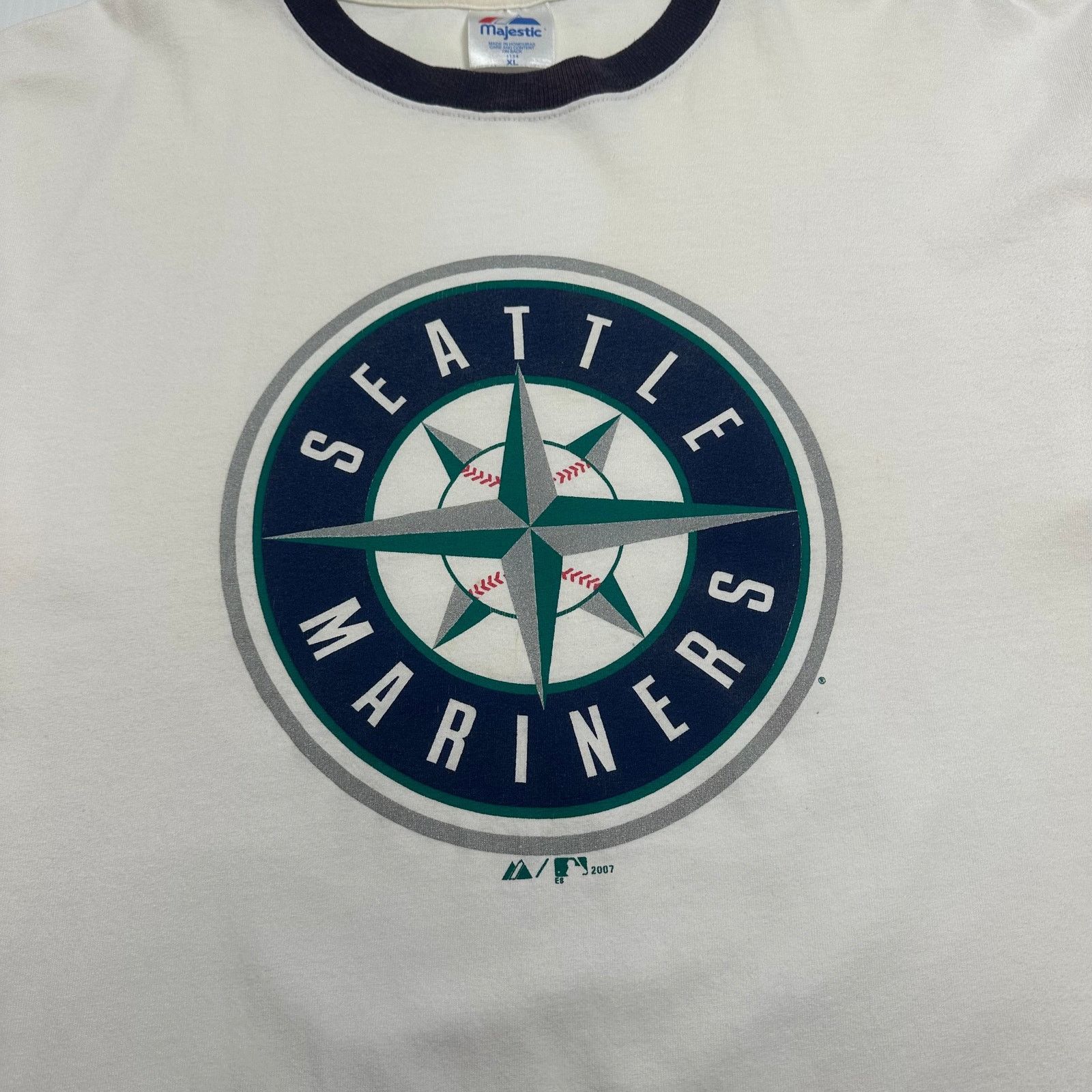 Majestic 2007 Majestic Seattle Mariners MLB Ringer Tee XL Size US XL / EU 56 / 4 - 2 Thumbnail