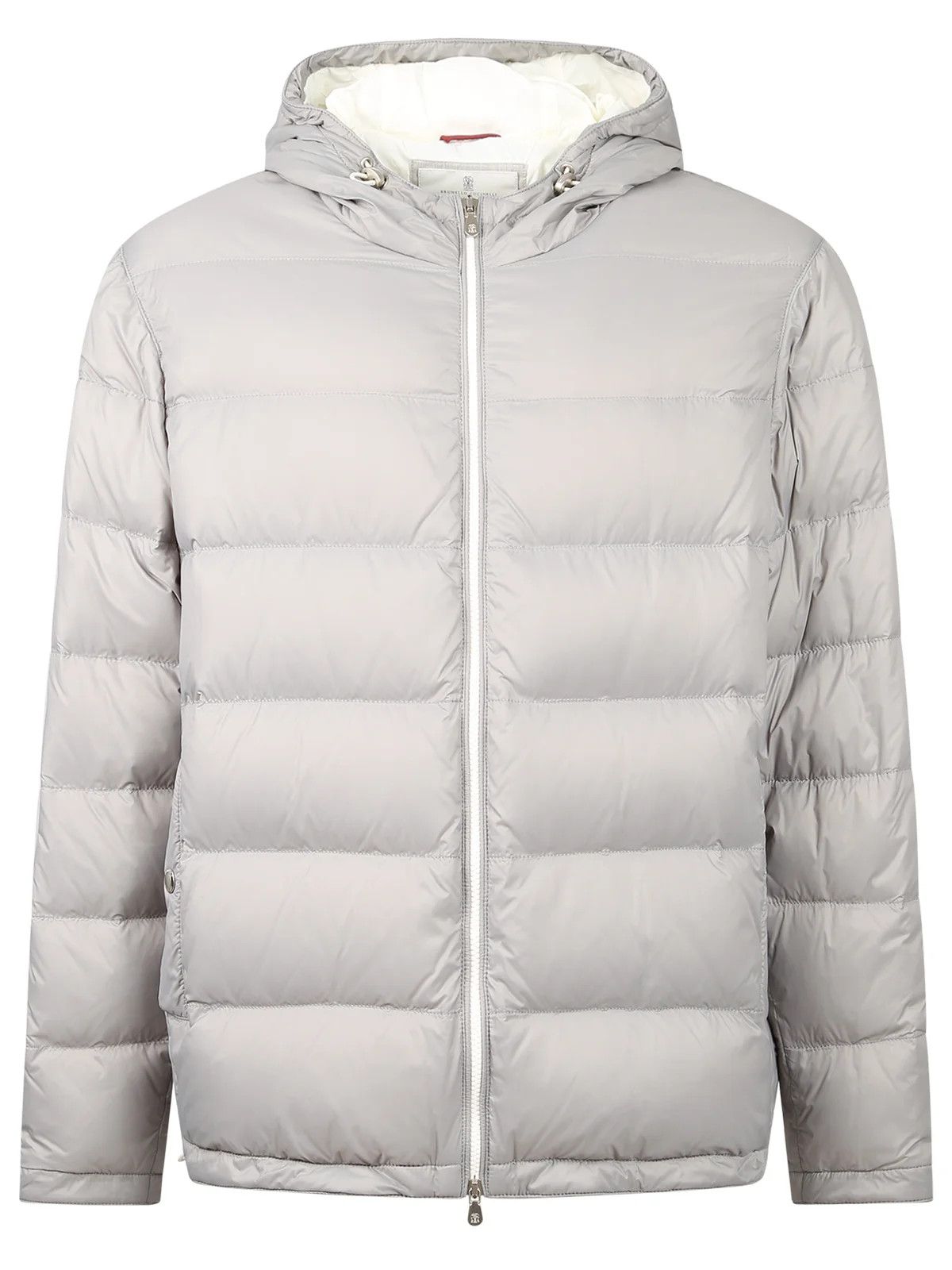 Brunello Cucinelli o1w1db10225 Hooded Down Jacket in Grey Size US XXL / EU 58 / 5 - 1 Thumbnail