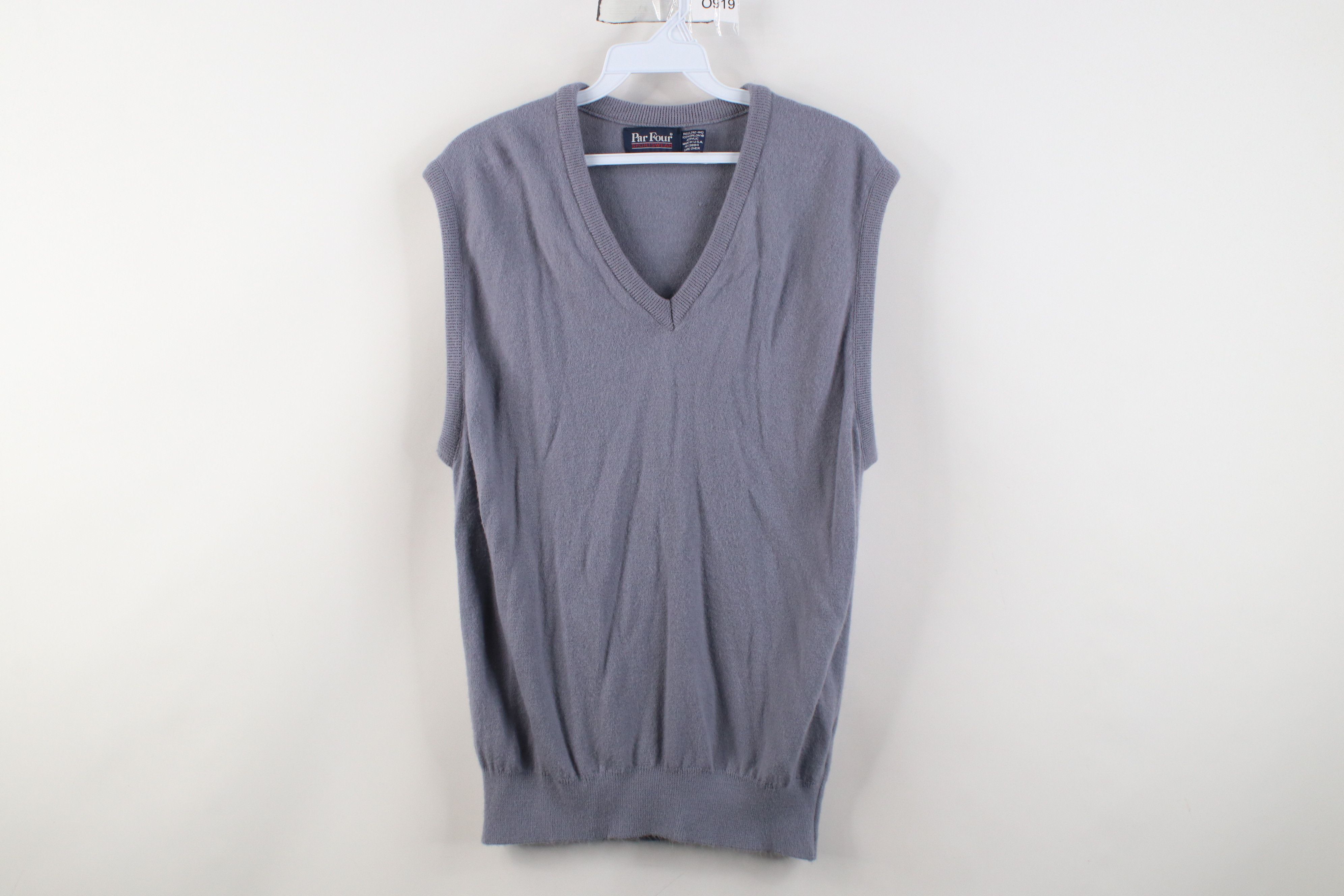 Vintage Vintage 70s Streetwear Soft Knit Sweater Vest Steel Blue USA Size L / US 10 / IT 46 - 1 Thumbnail